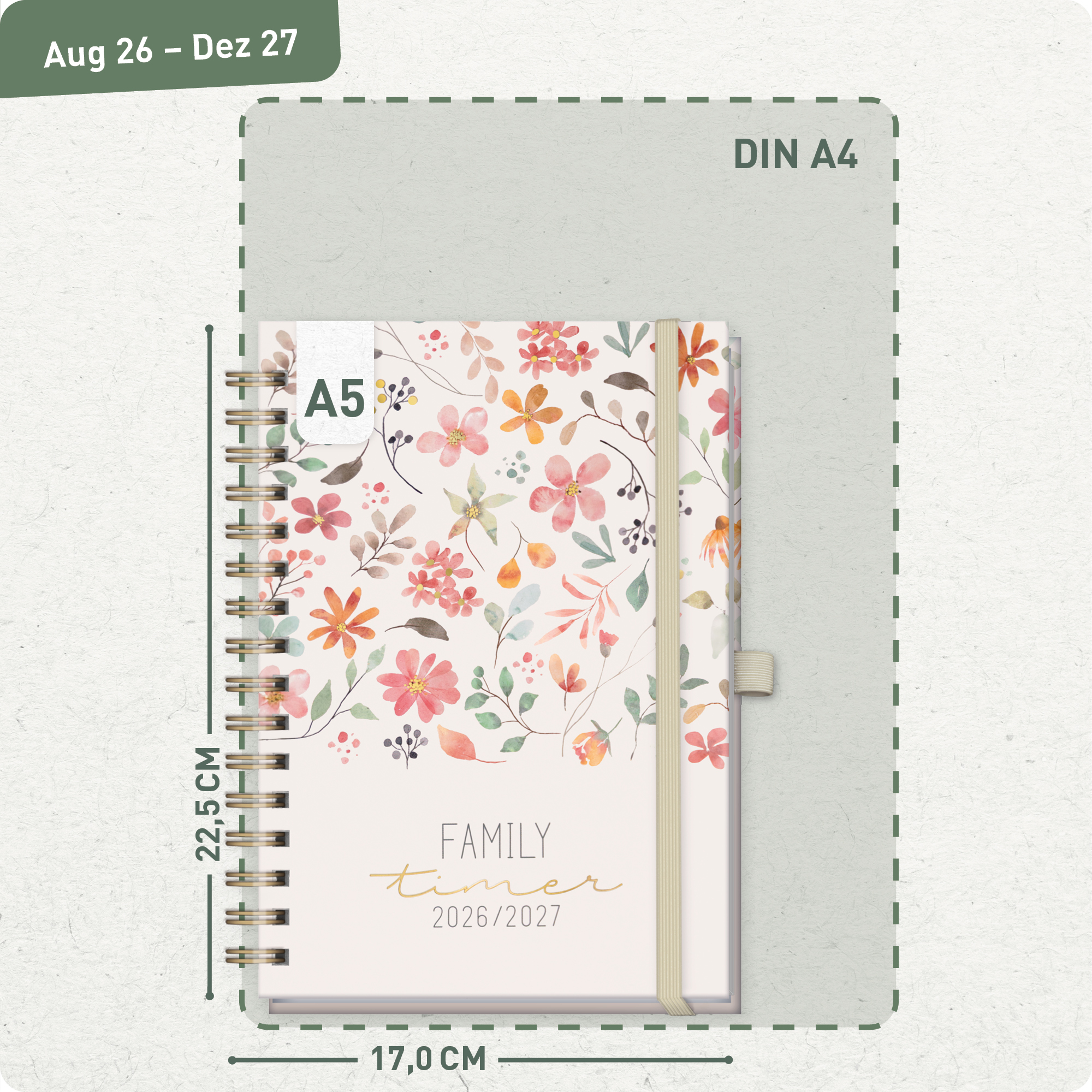 Artikelbild 3 des Artikels “Family-Timer Deluxe A5 2026 2027 [Wild Blossoms] “