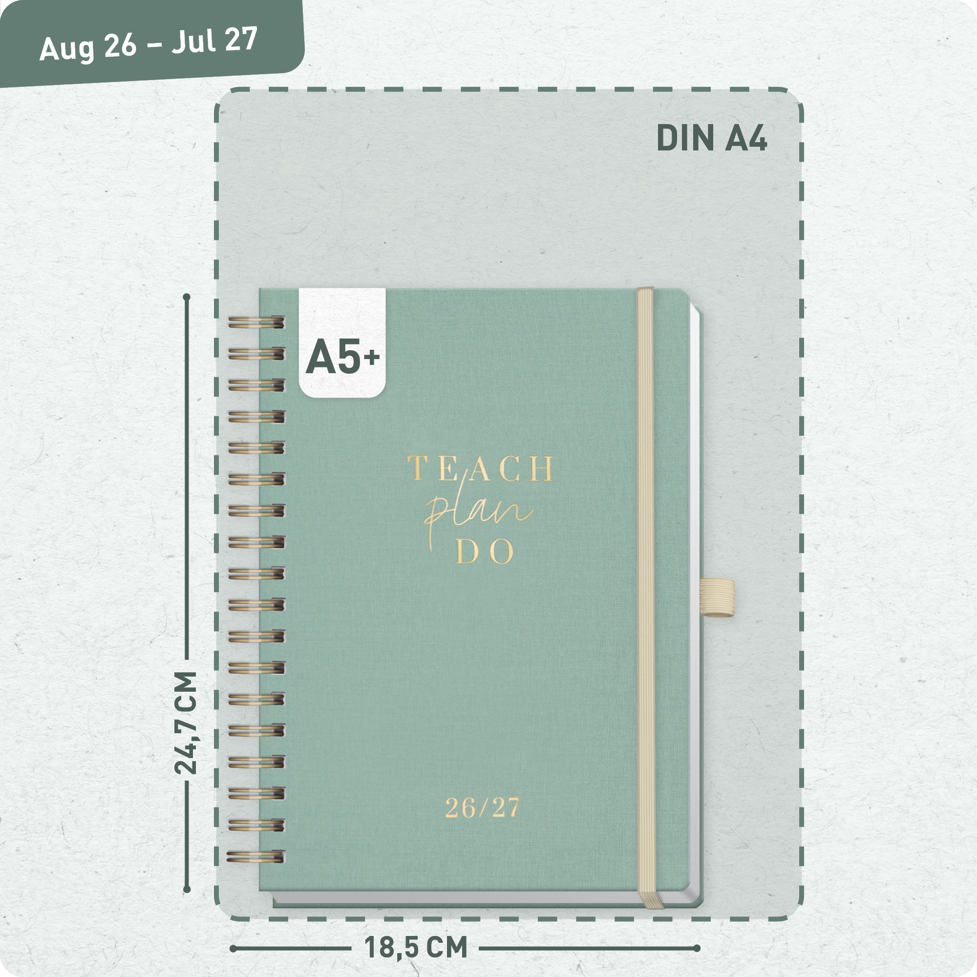 Artikelbild 3 des Artikels “Lehrer-Planer Deluxe A5+ 26/27 [Green Canvas] “