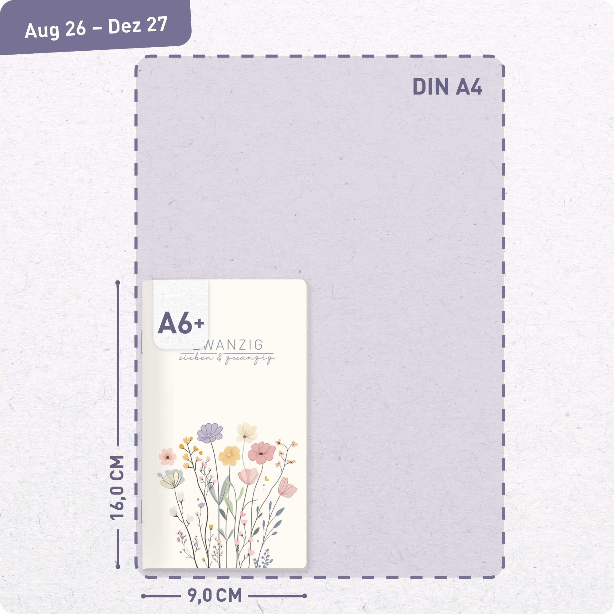 Artikelbild 3 des Artikels “Monatskalender 2026/2027 Square A6+ Taschenkalender [Flower Joy] “