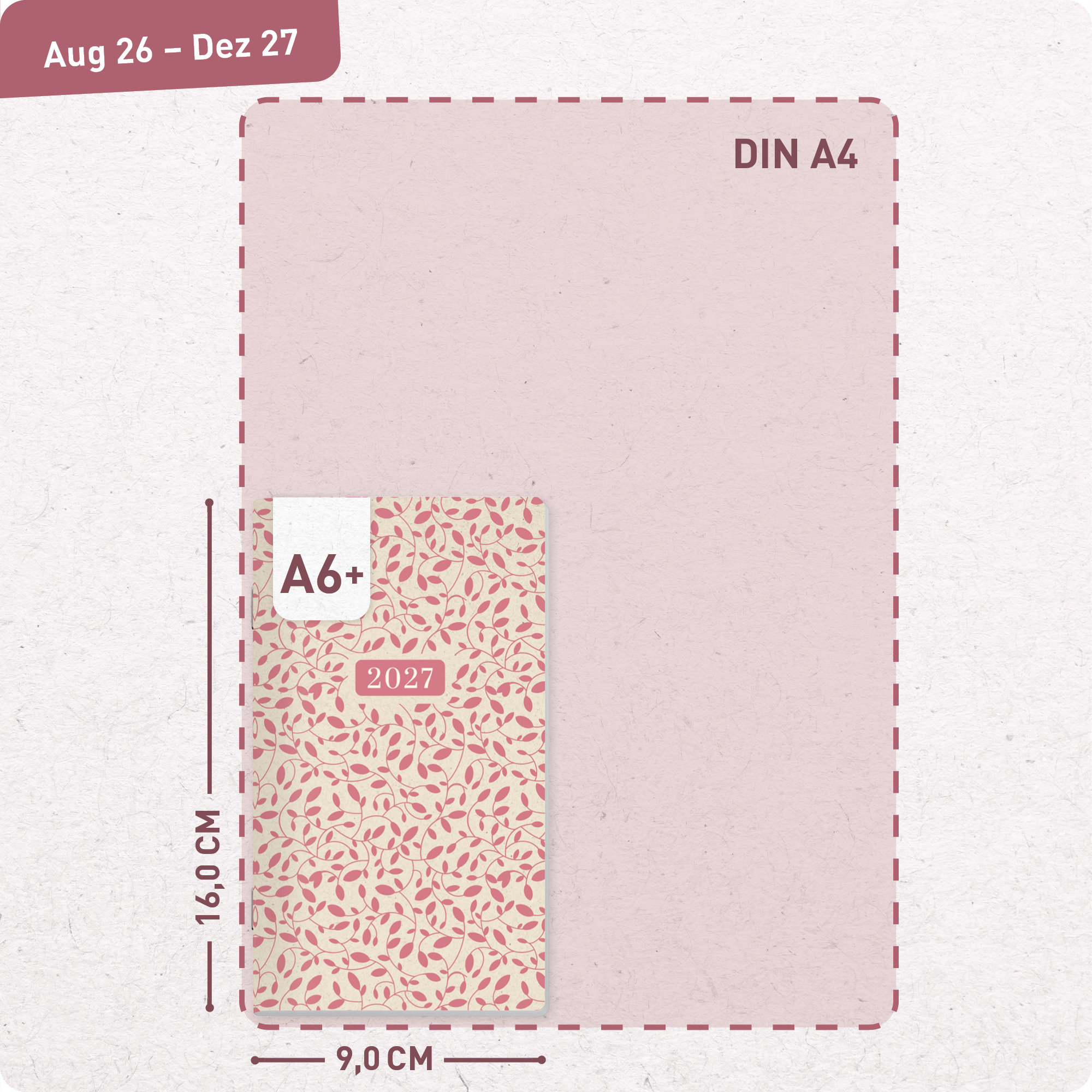 Artikelbild 3 des Artikels “Monatskalender 2026/2027 Square A6+ Taschenkalender 17 Monate [Red Leaves] “