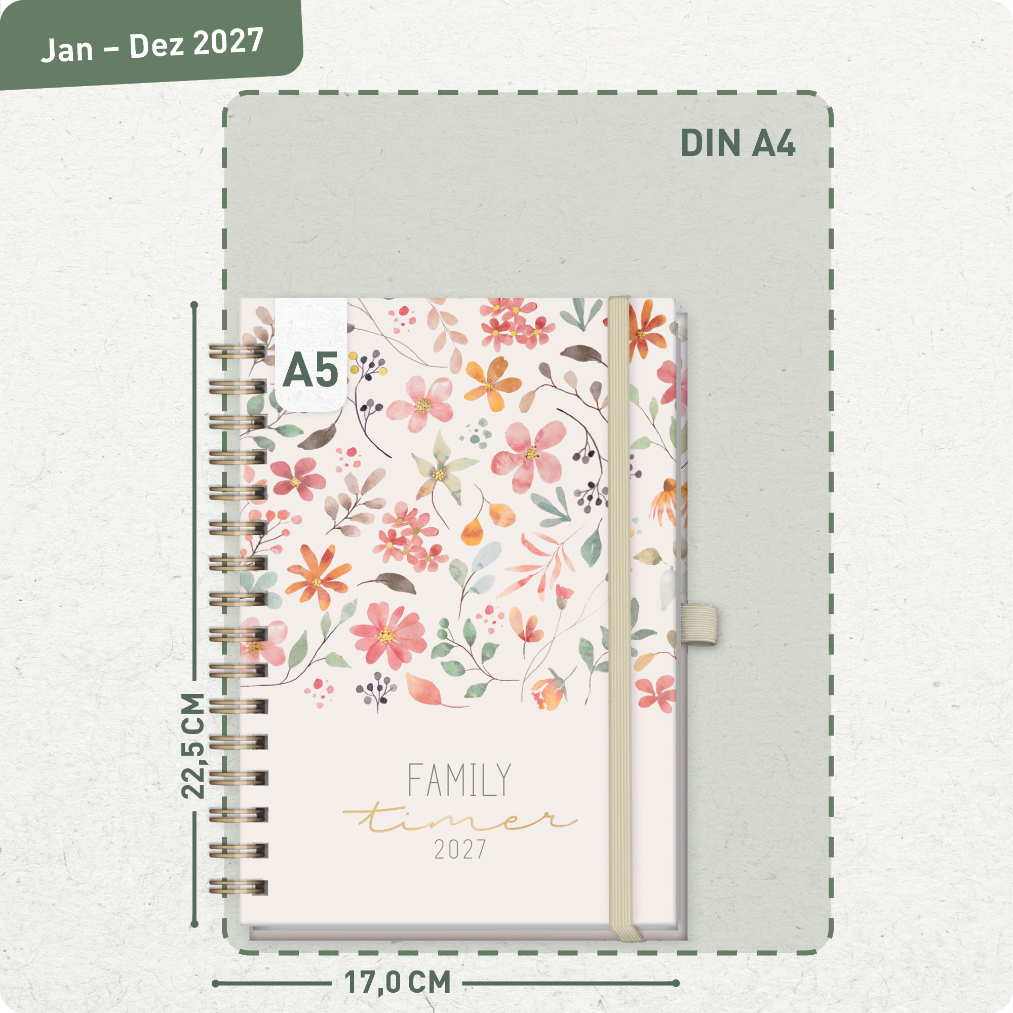 Artikelbild 3 des Artikels “Family-Timer Deluxe A5 2027 [Wild Blossoms] “