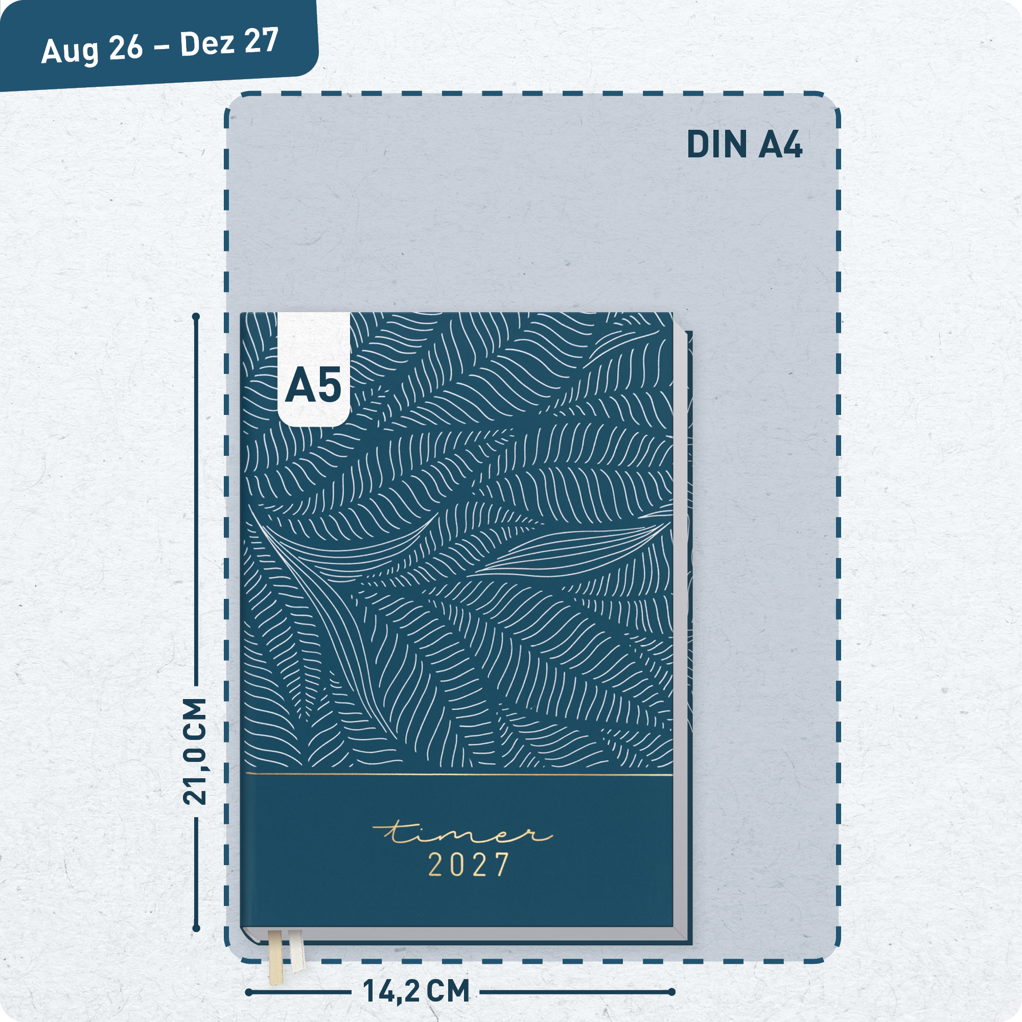 Artikelbild 3 des Artikels “Business-Timer A5 2026/2027 [Fine Leaves blue] “