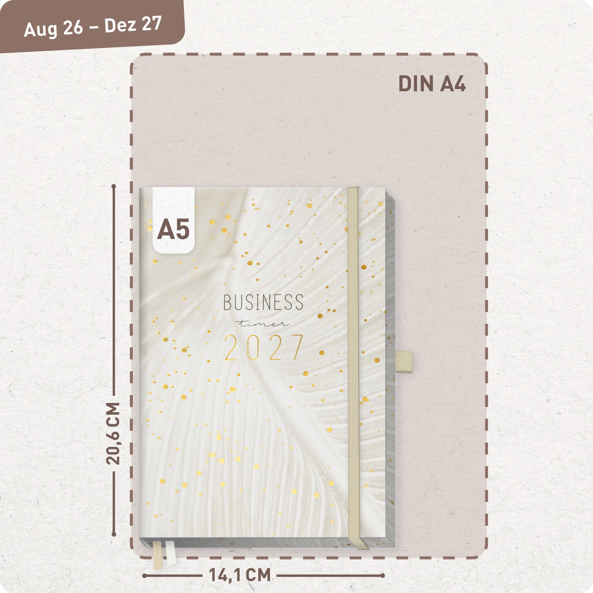 Artikelbild 3 des Artikels “Business-Timer Deluxe A5 2026/2027 [Sparkling Leaf] “