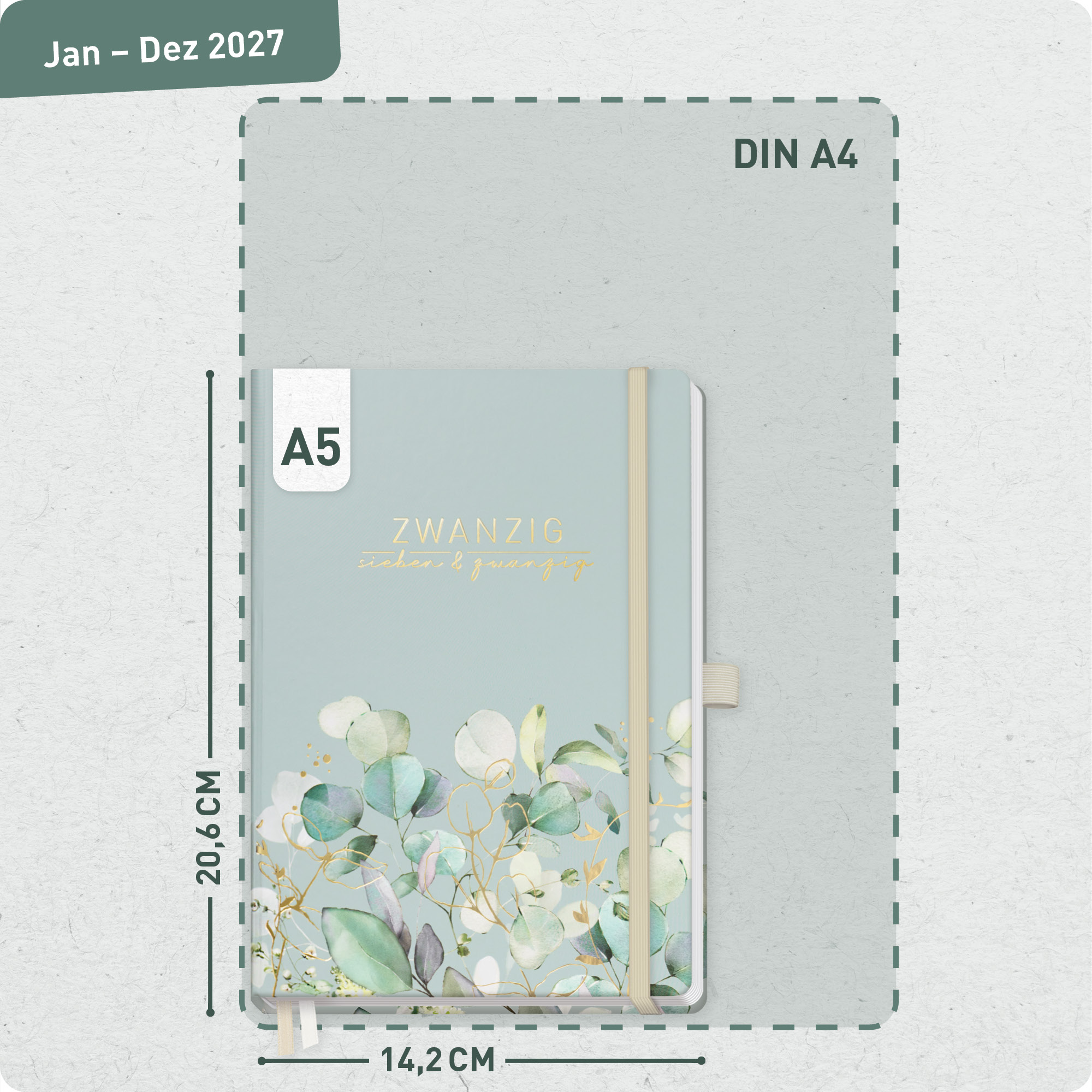 Artikelbild 3 des Artikels “Chäff-Timer Premium A5 2027 [Minty Leaves] “