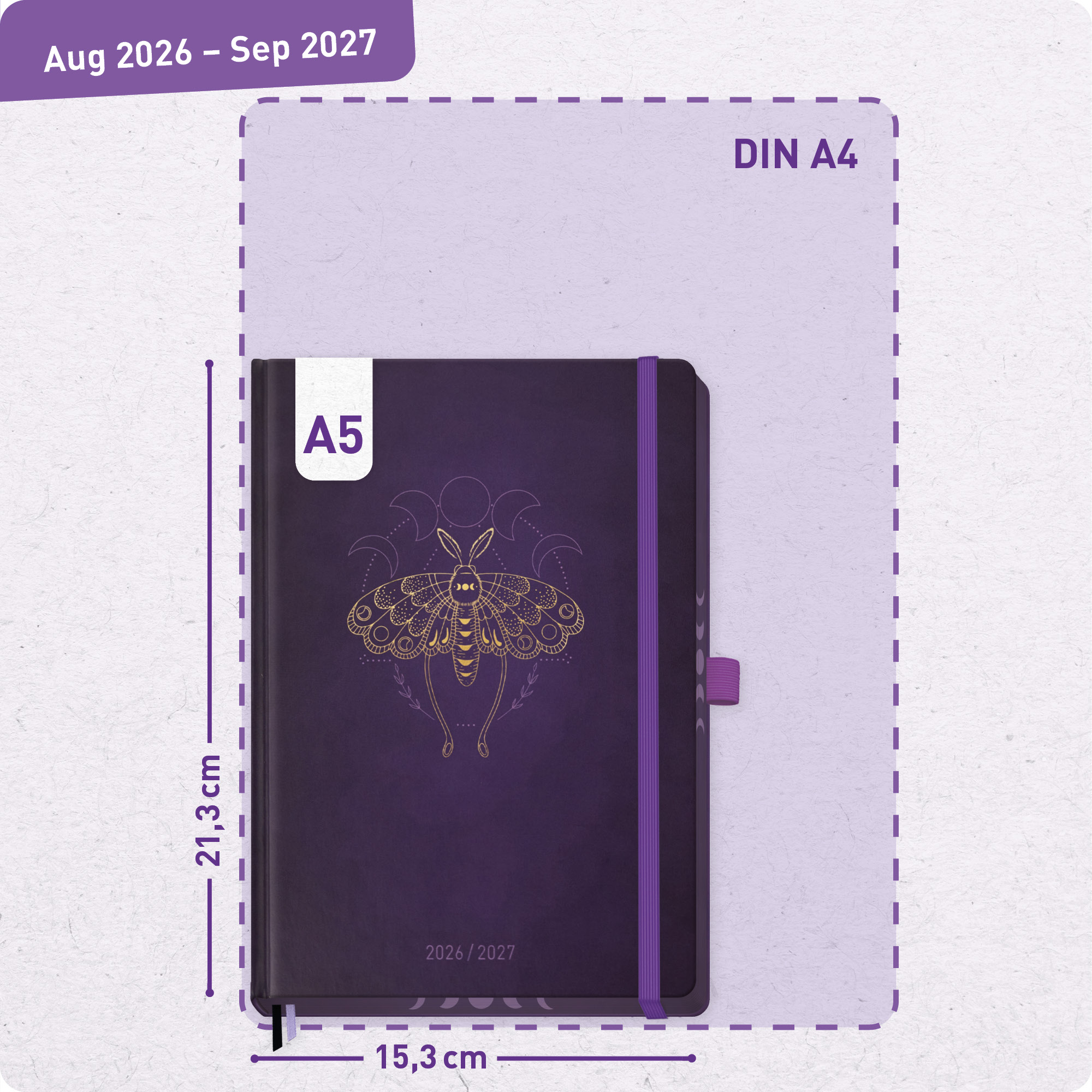 Artikelbild 3 des Artikels “Häfft-Timer Deluxe A5 2026/2027 [Golden Moth] “