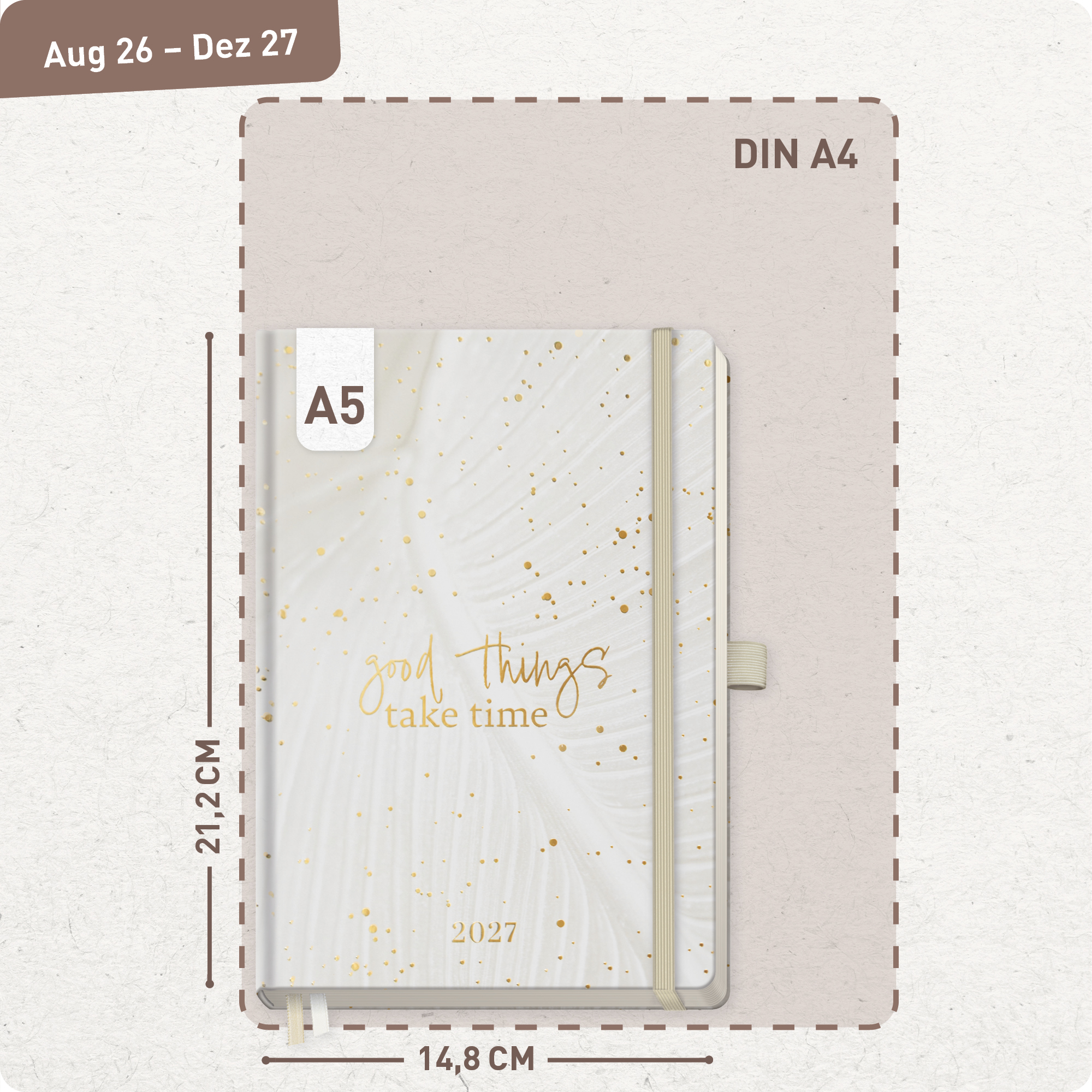 Artikelbild 3 des Artikels “Wochen-Notiz-Kalender 2026/2027 A5 [Sparkling Leaf] “