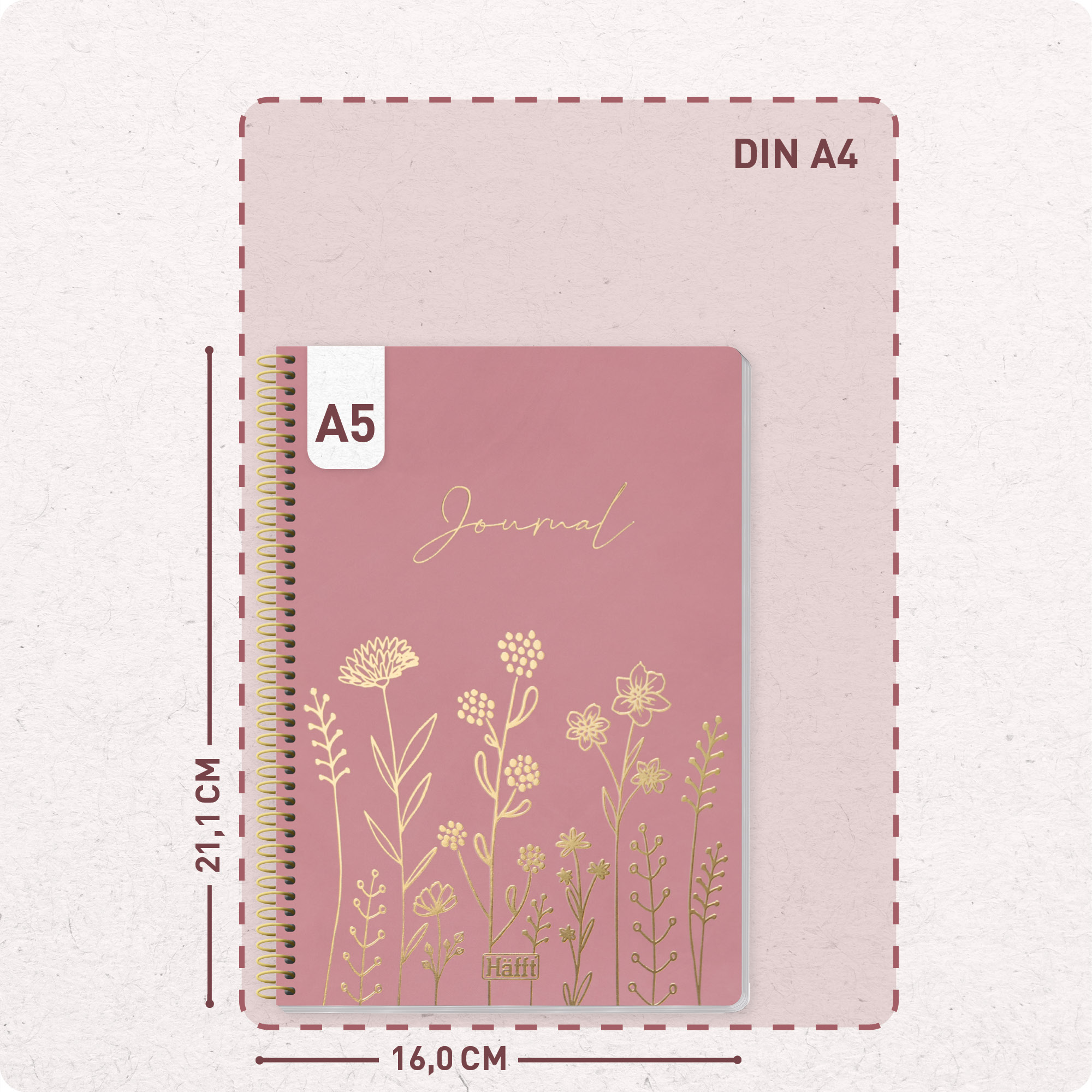 Artikelbild 3 des Artikels “College-Journal dotted A5 [Fine Flowers rosé] “