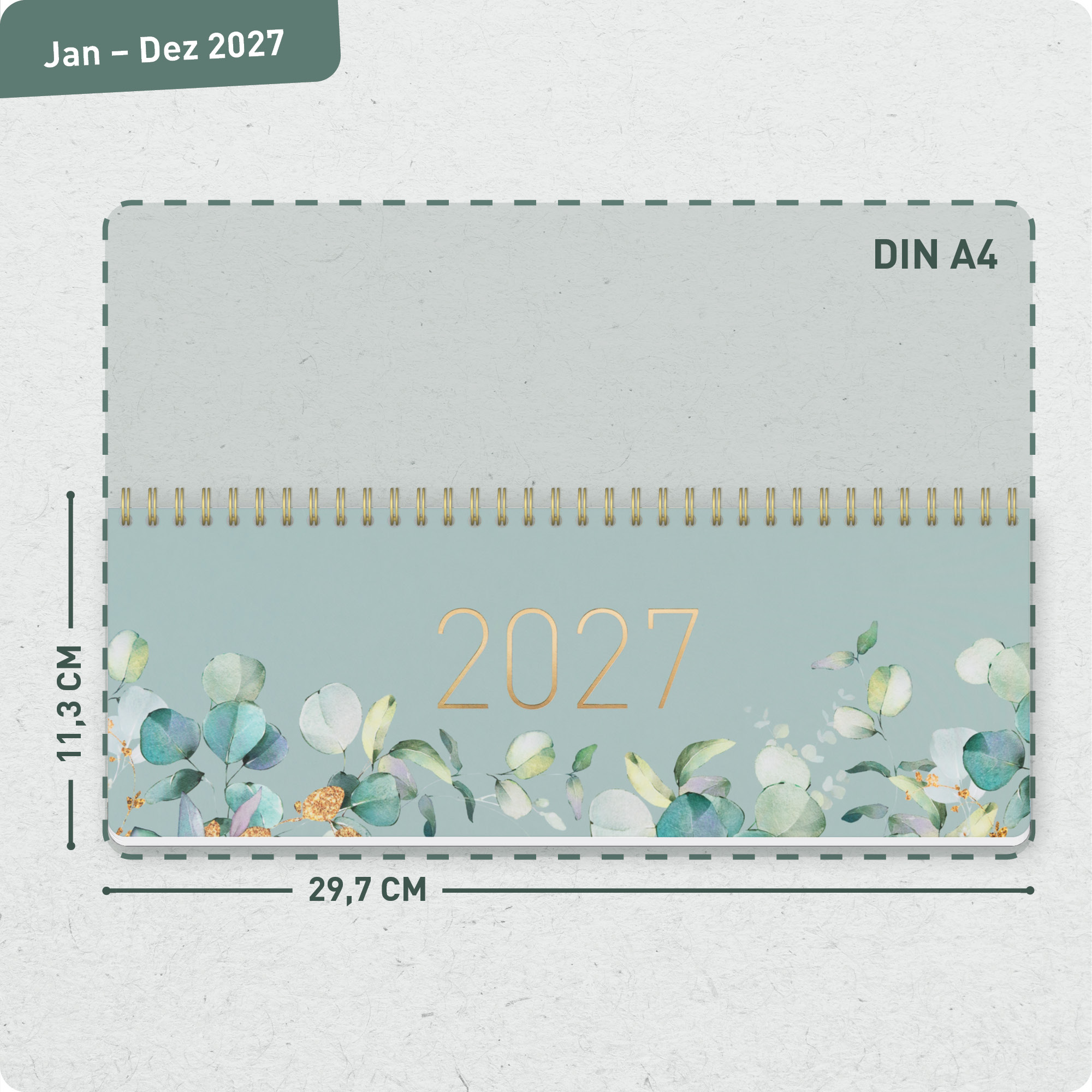 Artikelbild 3 des Artikels “Wochen-Tischkalender 2027 mit Aufsteller [Minty Leaves] “