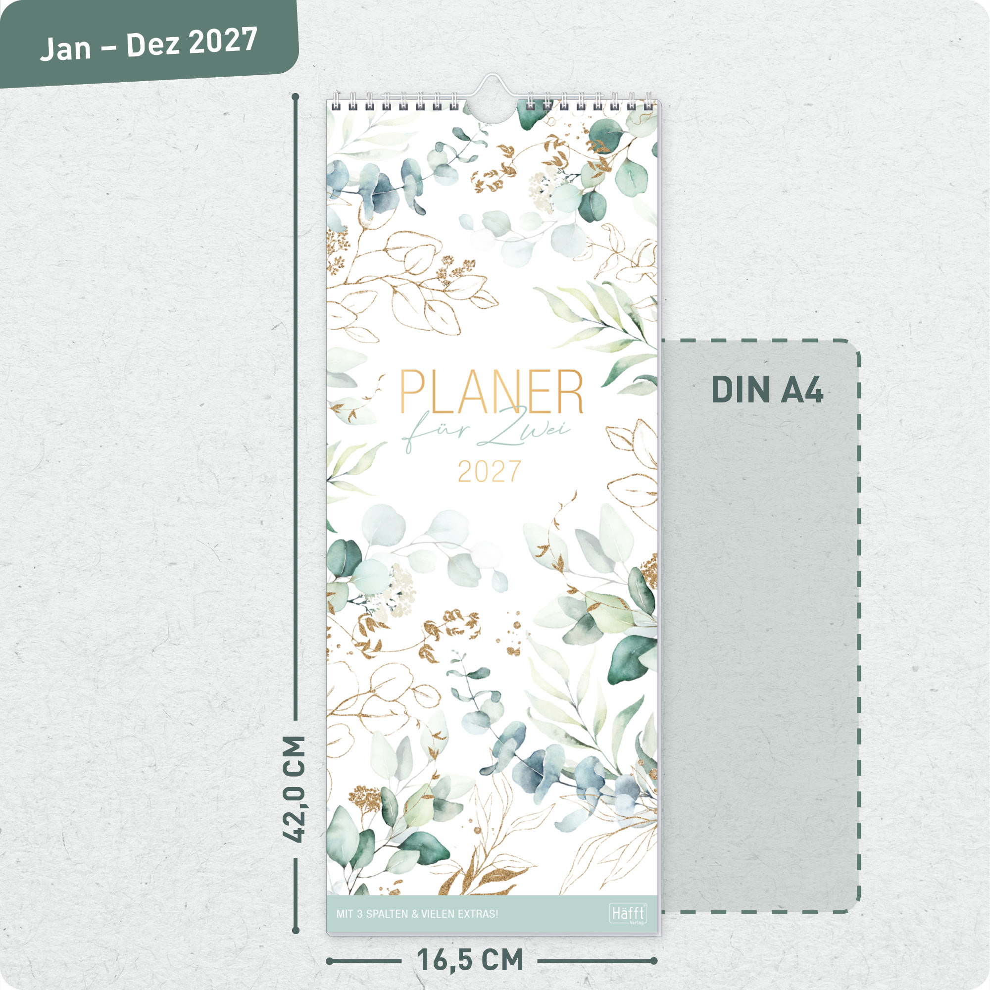 Artikelbild 3 des Artikels “Planer für Zwei 2027 Wandkalender mit 3 Spalten [Blattgold] “