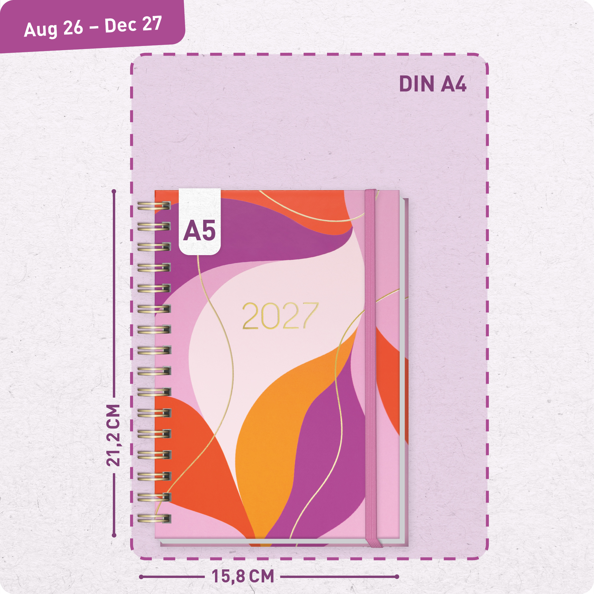 Artikelbild 3 des Artikels “Lieblings-Timer A5 2026/2027 auf Englisch (+ IT/FR/ES) [Color Love] “