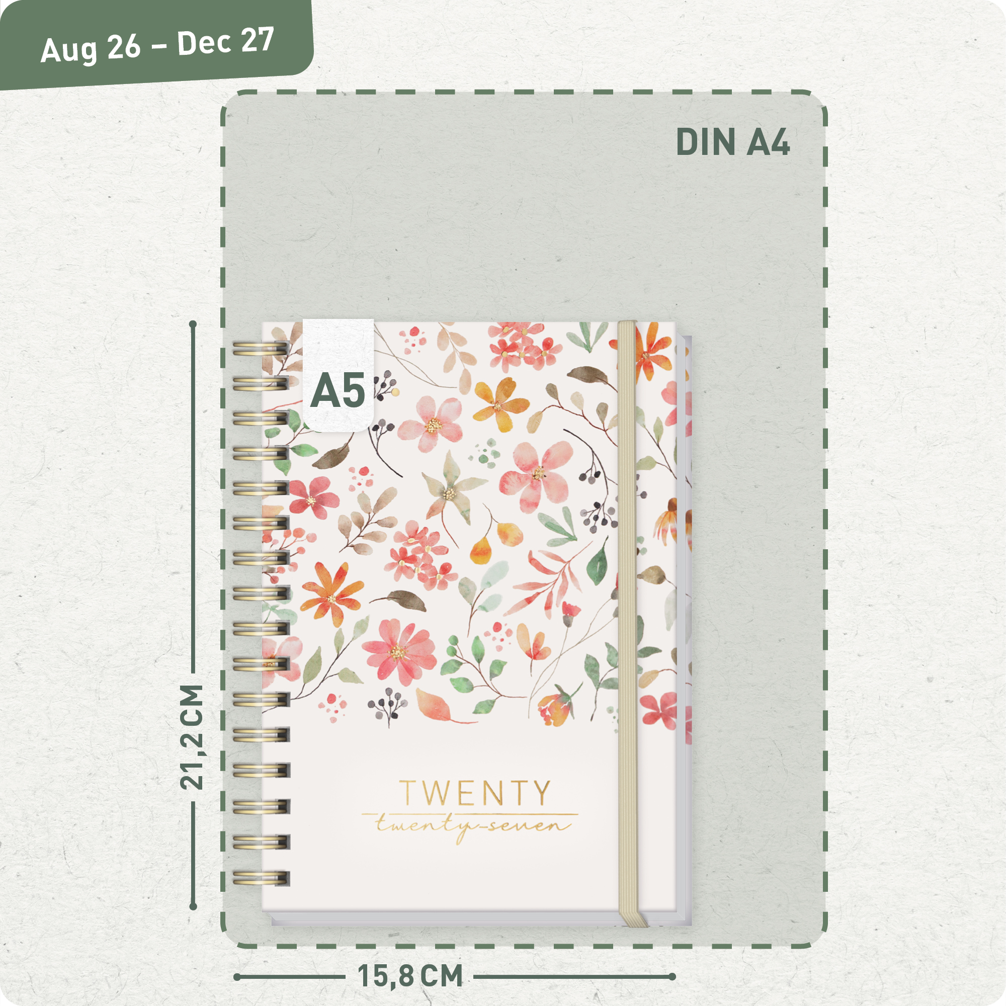 Artikelbild 3 des Artikels “Lieblings-Timer A5 2026/2027 A5 auf Englisch (+ IT/FR/ES) [Wild Blossoms] “