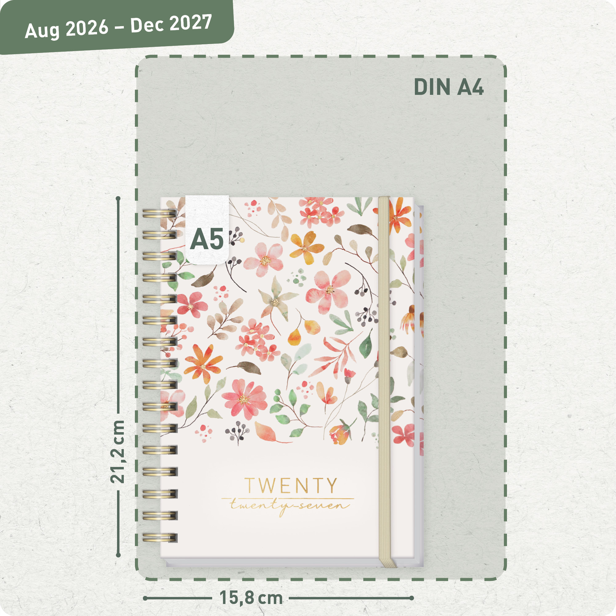 Artikelbild 3 des Artikels “Lieblings-Timer A5 2026/2027 A5 auf Englisch (+ IT/FR/ES) [Wild Blossoms] “