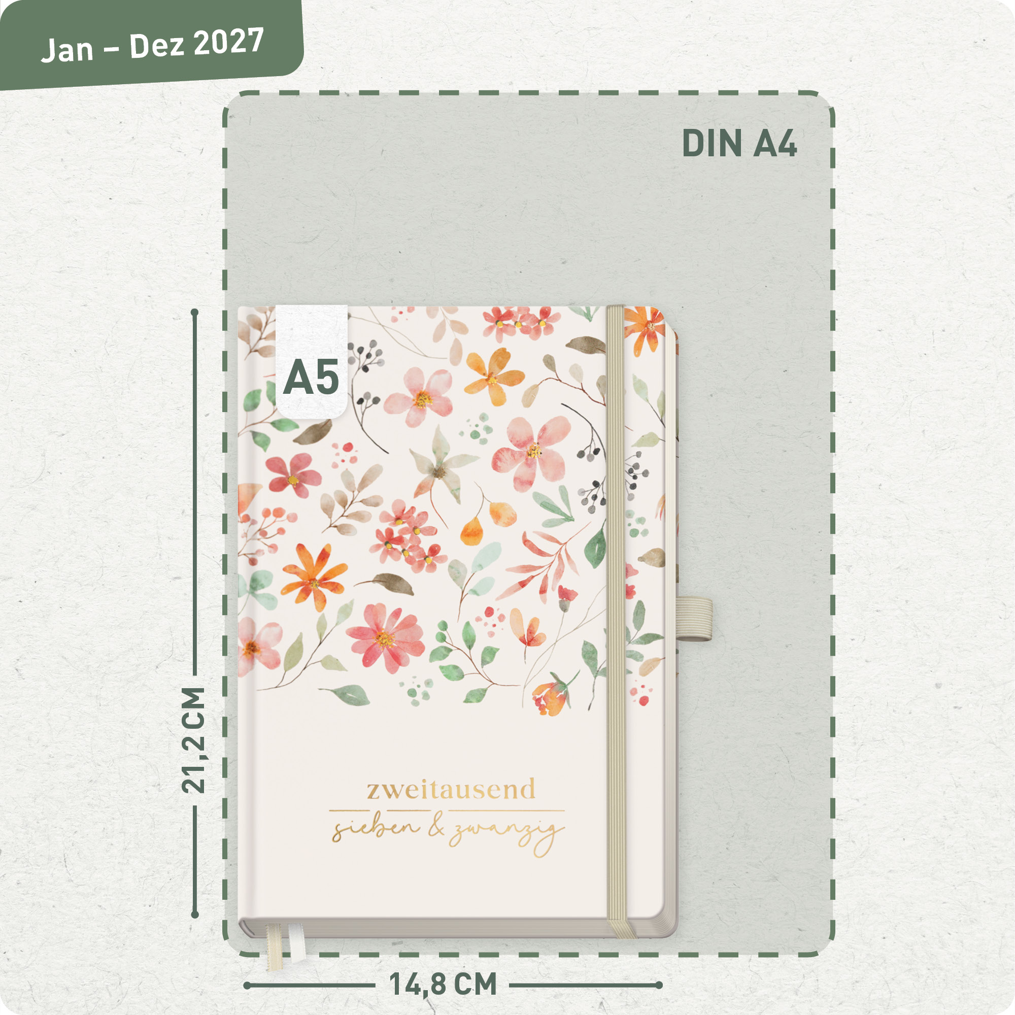 Artikelbild 3 des Artikels “Wochen-Notiz-Kalender A5 2027 [Wild Blossoms] “