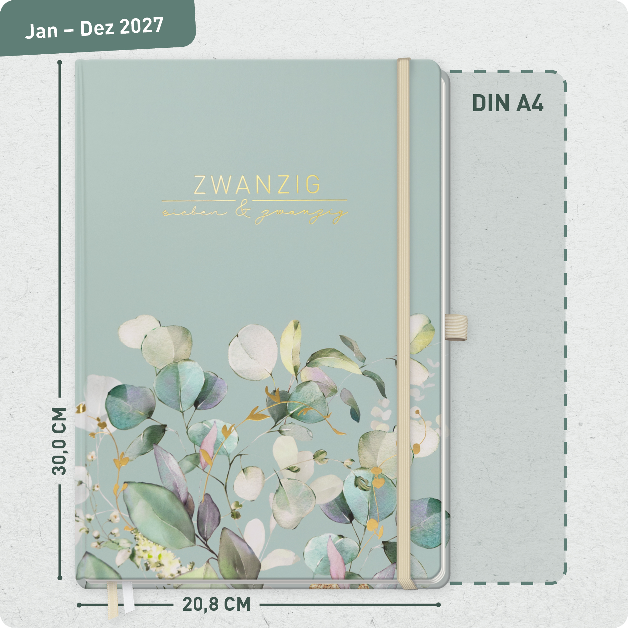 Artikelbild 3 des Artikels “Wochen-Notiz-Kalender A4 2027 [Minty Leaves] “