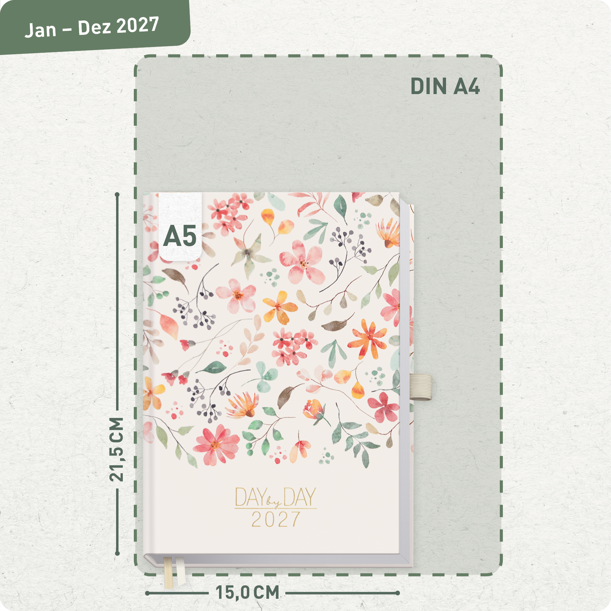 Artikelbild 3 des Artikels “Organizer Day by Day A5 2027 [Wild Blossoms] “