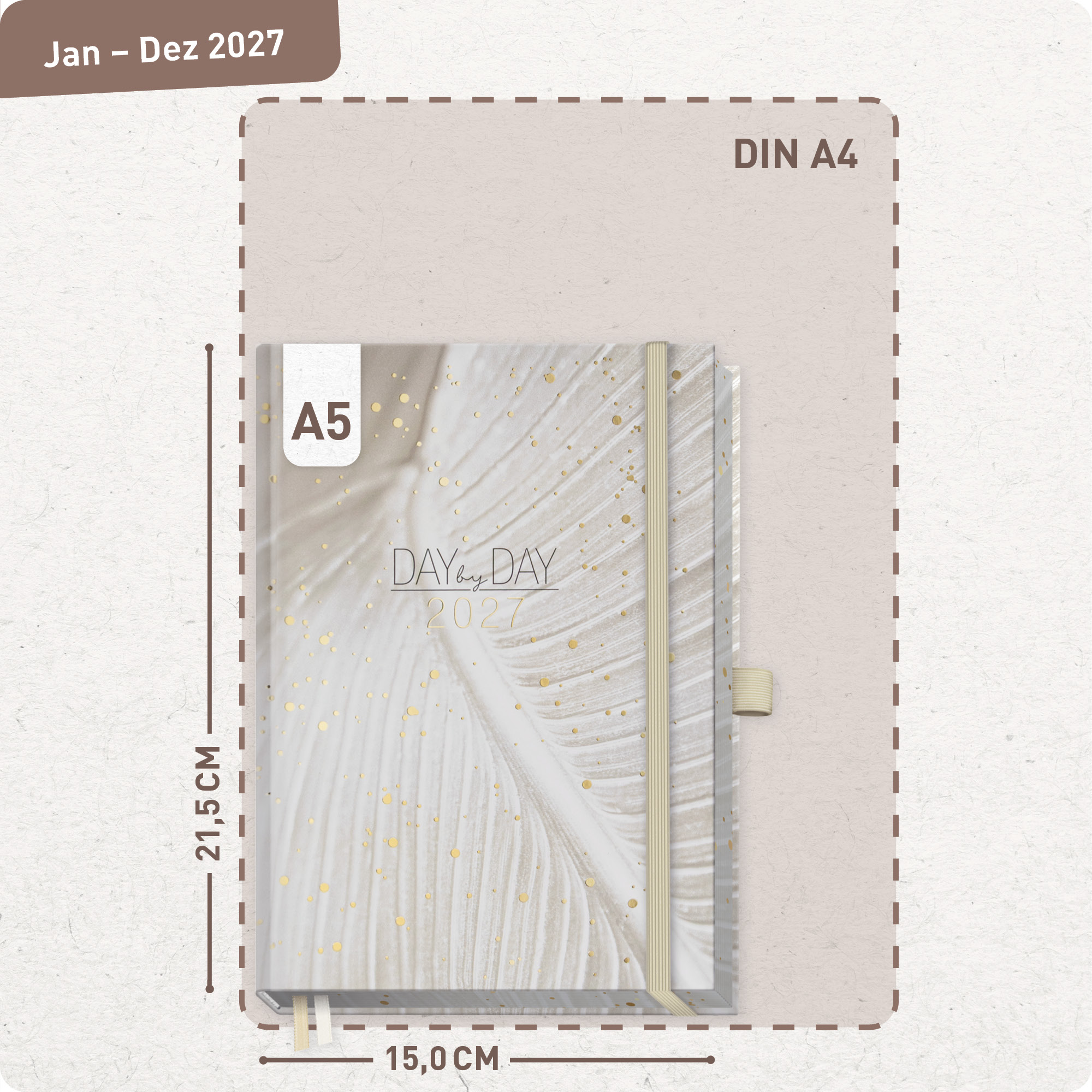Artikelbild 3 des Artikels “Organizer Day by Day Deluxe A5 2027 [Sparkling Leaf] “