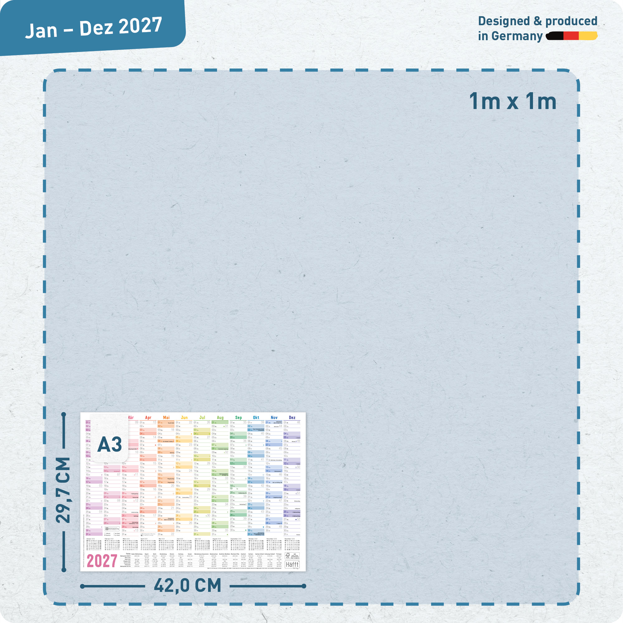 Artikelbild 3 des Artikels “Wandkalender A3 2027 quer [Rainbow] “