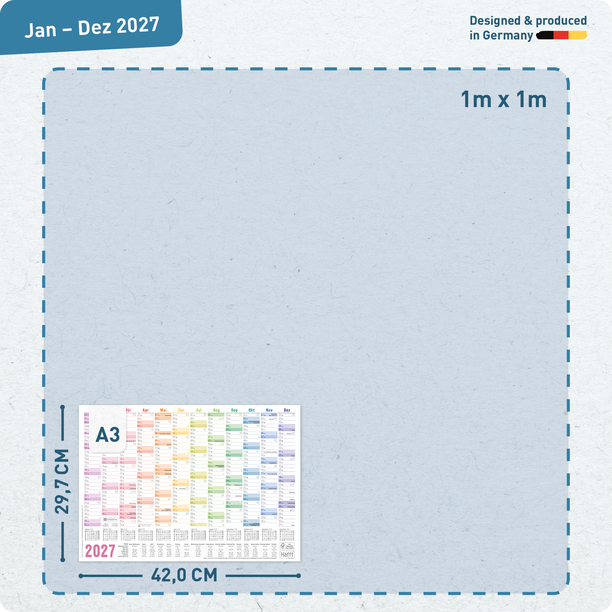 Artikelbild 3 des Artikels “Wandkalender A3 2027 quer [Rainbow] “