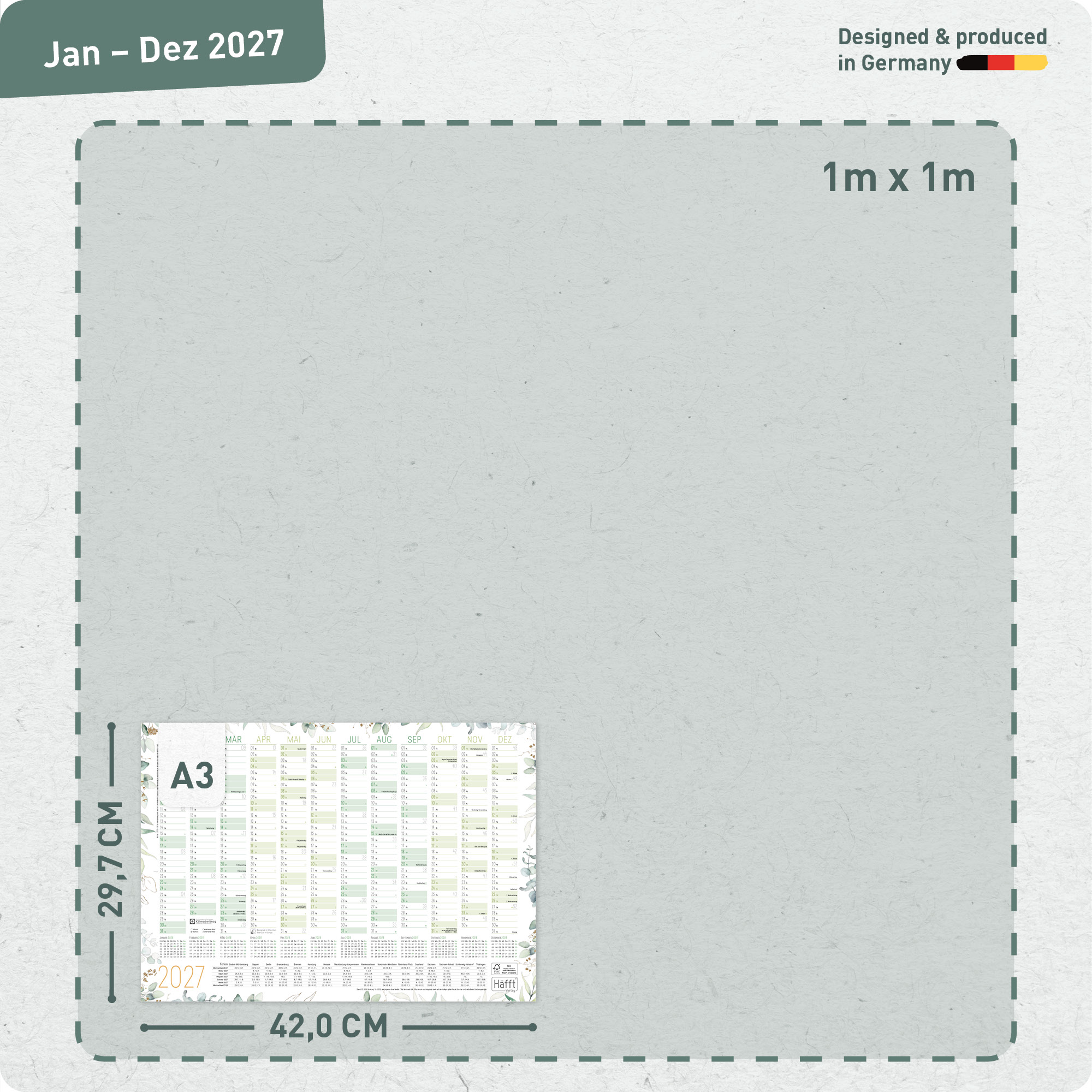Artikelbild 3 des Artikels “Wandkalender 2027 A3 quer [Blattgold] “