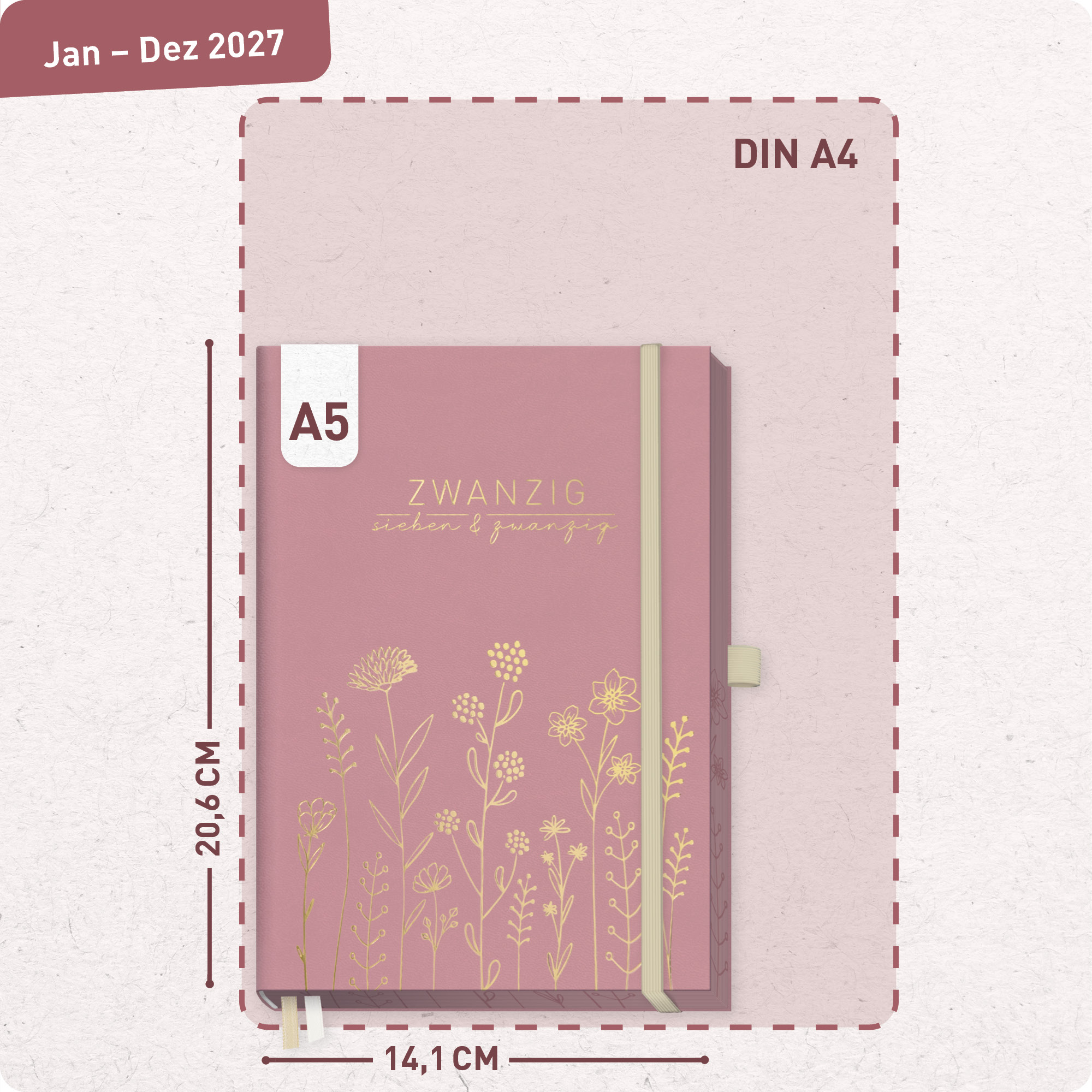 Artikelbild 3 des Artikels “Business-Timer Deluxe A5 2027 [Fine Flowers rosé] “