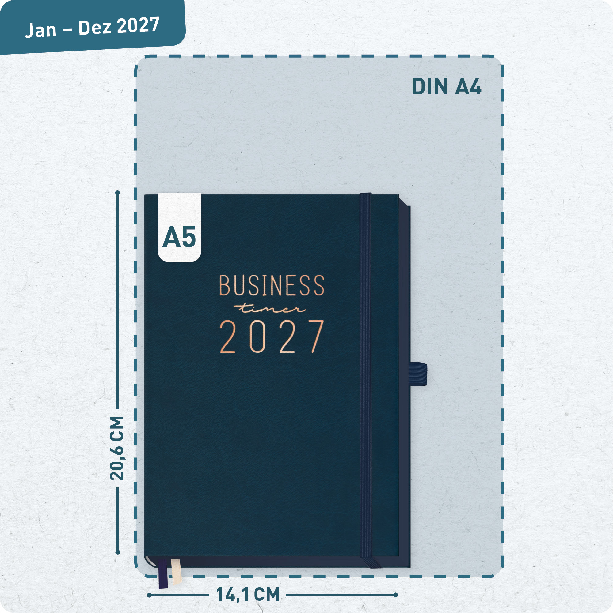 Artikelbild 3 des Artikels “Business-Timer Deluxe A5 2027 [Nachtblau] “