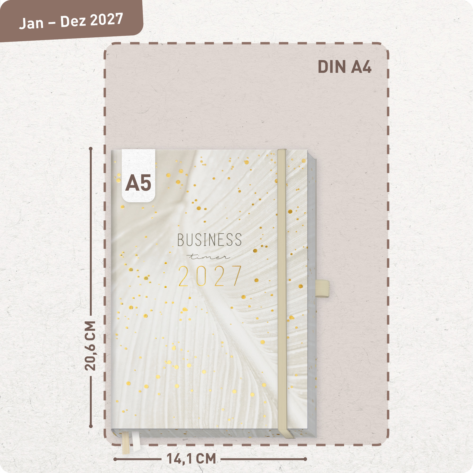 Artikelbild 3 des Artikels “Business-Timer Deluxe A5 2027 [Sparkling Leaf] “