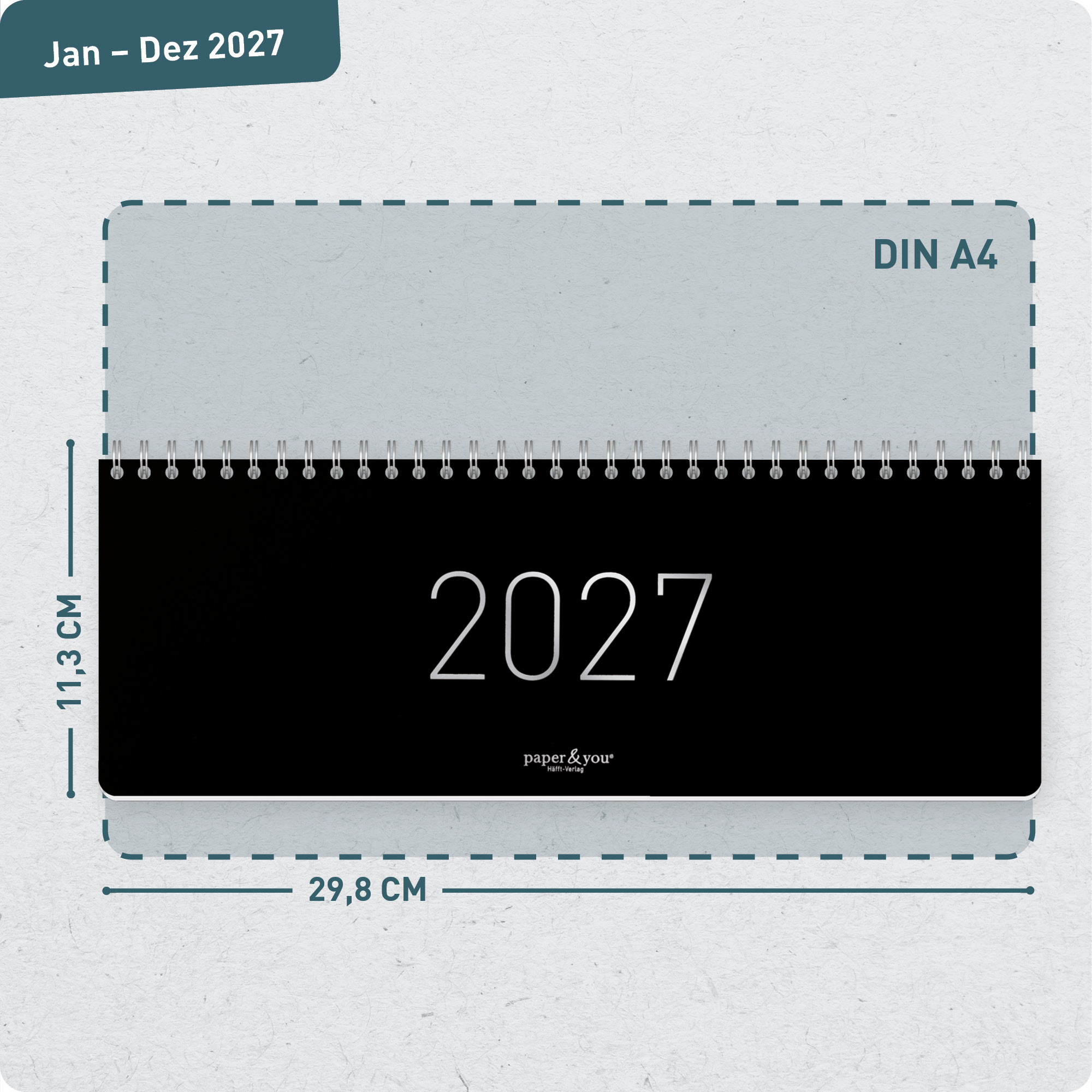 Artikelbild 3 des Artikels “Internationaler Wochen-Tischkalender quer 2027 [Black Edition] “