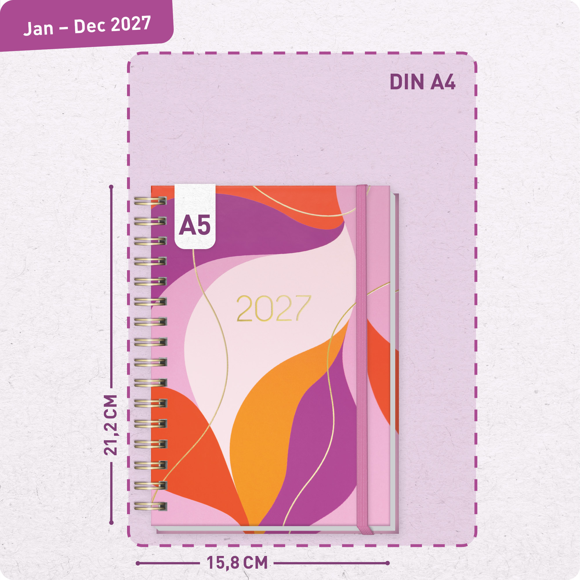 Artikelbild 3 des Artikels “Lieblings-Timer A5 2027 Englisch (+ IT/FR/ES) [Color Love] “