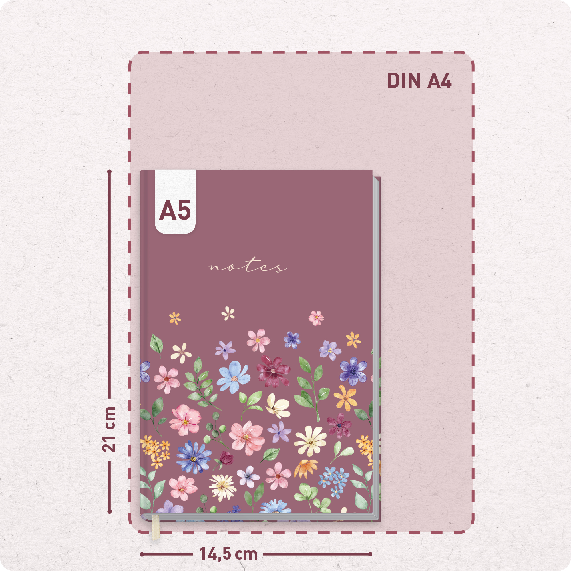 Artikelbild 3 des Artikels “paper&you Notizbuch A5 liniert [Berry Blossoms] “