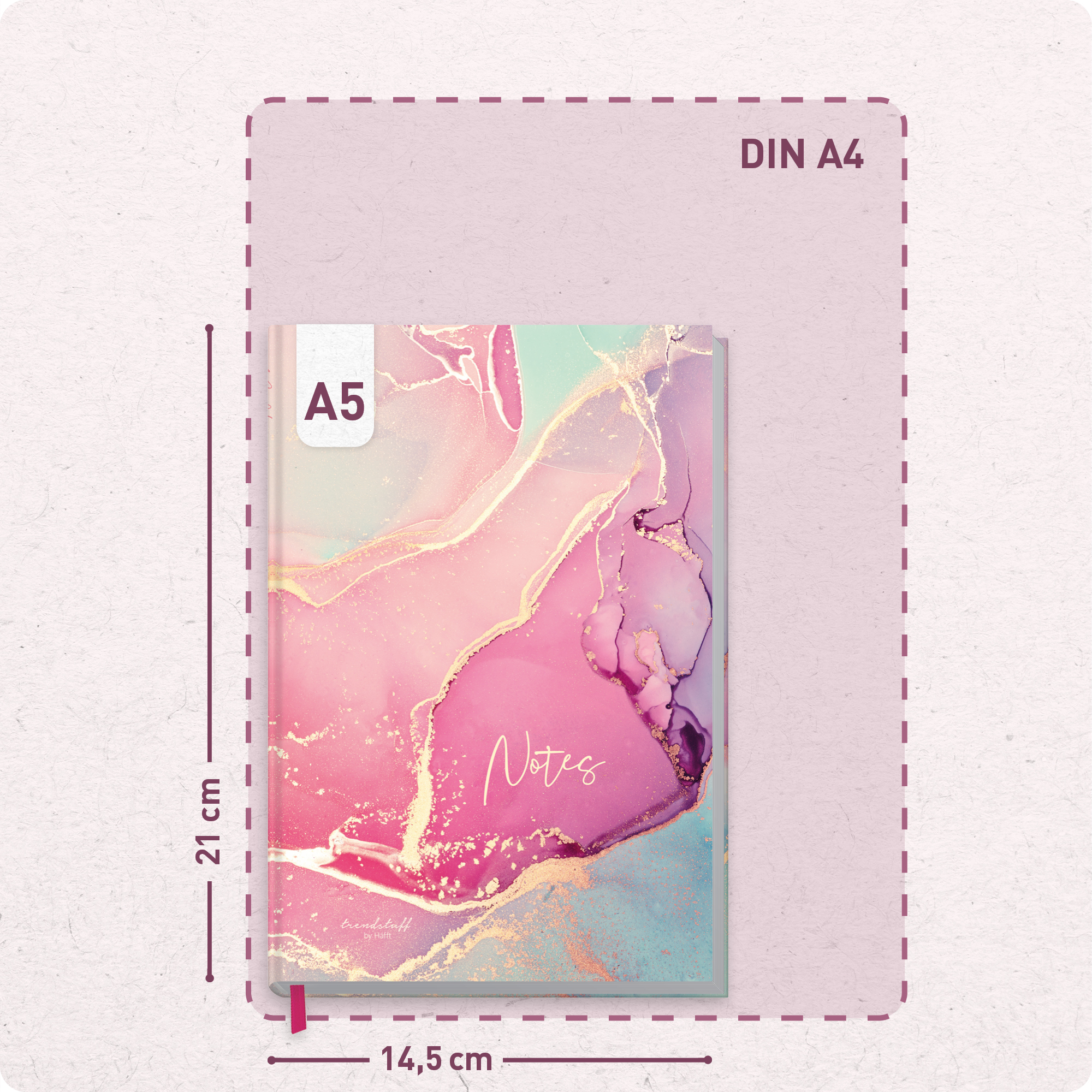 Artikelbild 3 des Artikels “Trendstuff Notizbuch A5 liniert [Silky Pink] “