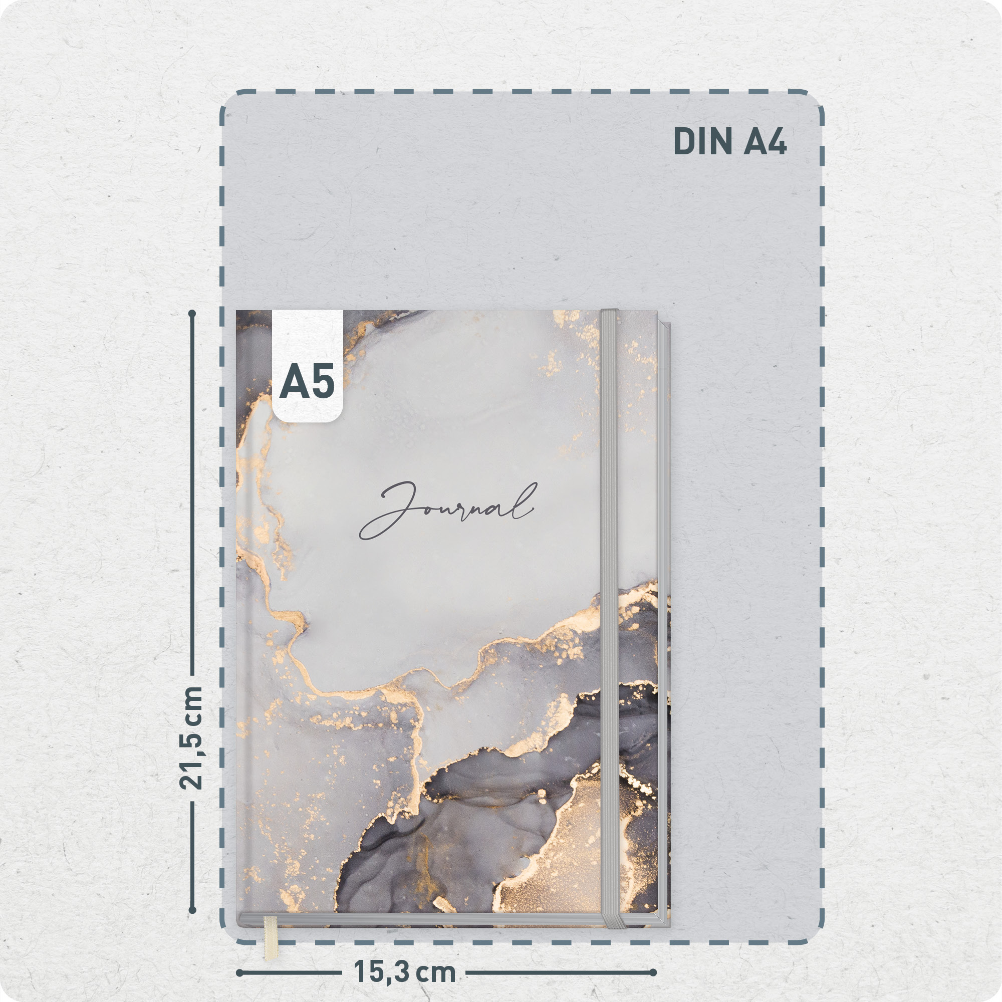 Artikelbild 3 des Artikels “paper&you Journal dotted A5 [Grey Marble] “