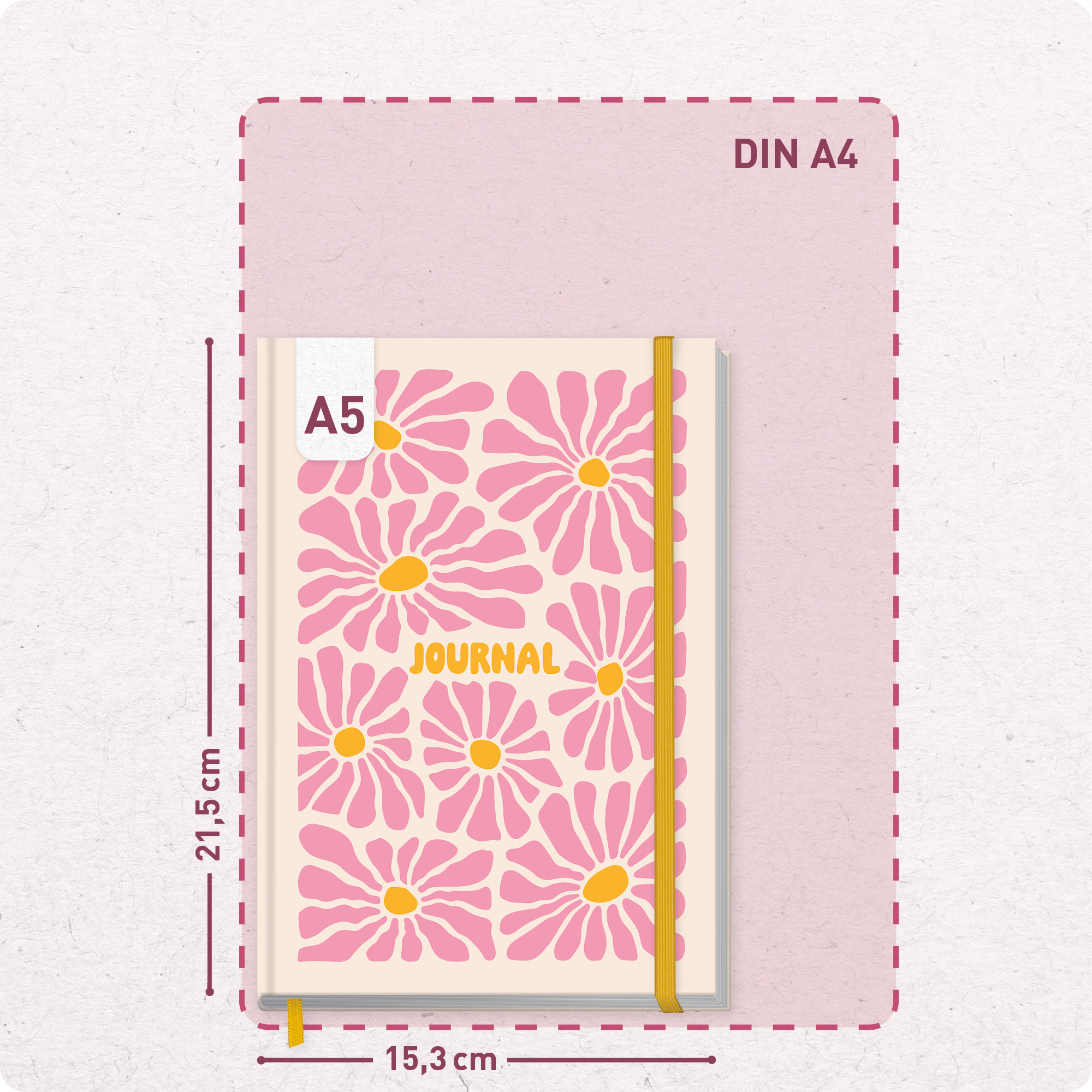 Artikelbild 3 des Artikels “paper&you Journal dotted A5 [Pink Flowers] “