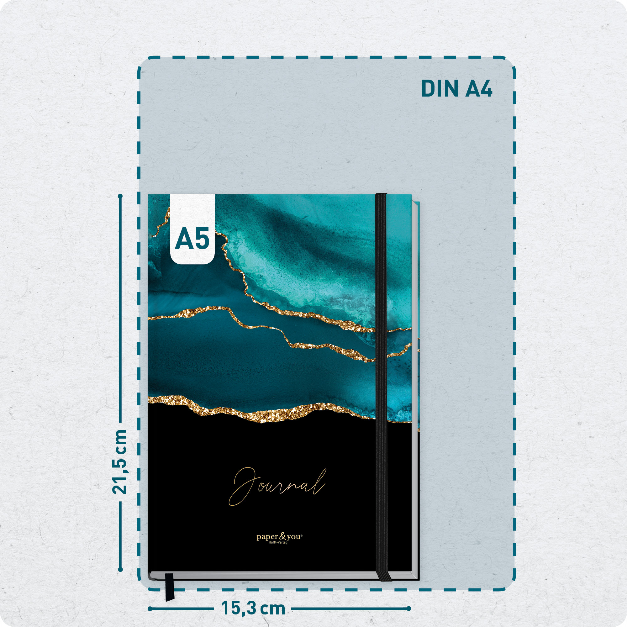 Artikelbild 3 des Artikels “paper&you Journal dotted A5 [Shiny Teal] “