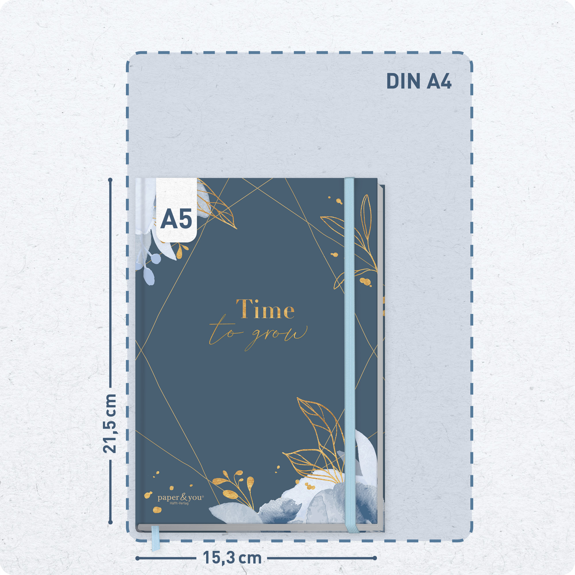 Artikelbild 3 des Artikels “paper&you Journal dotted A5 [Time to grow - Blue] “