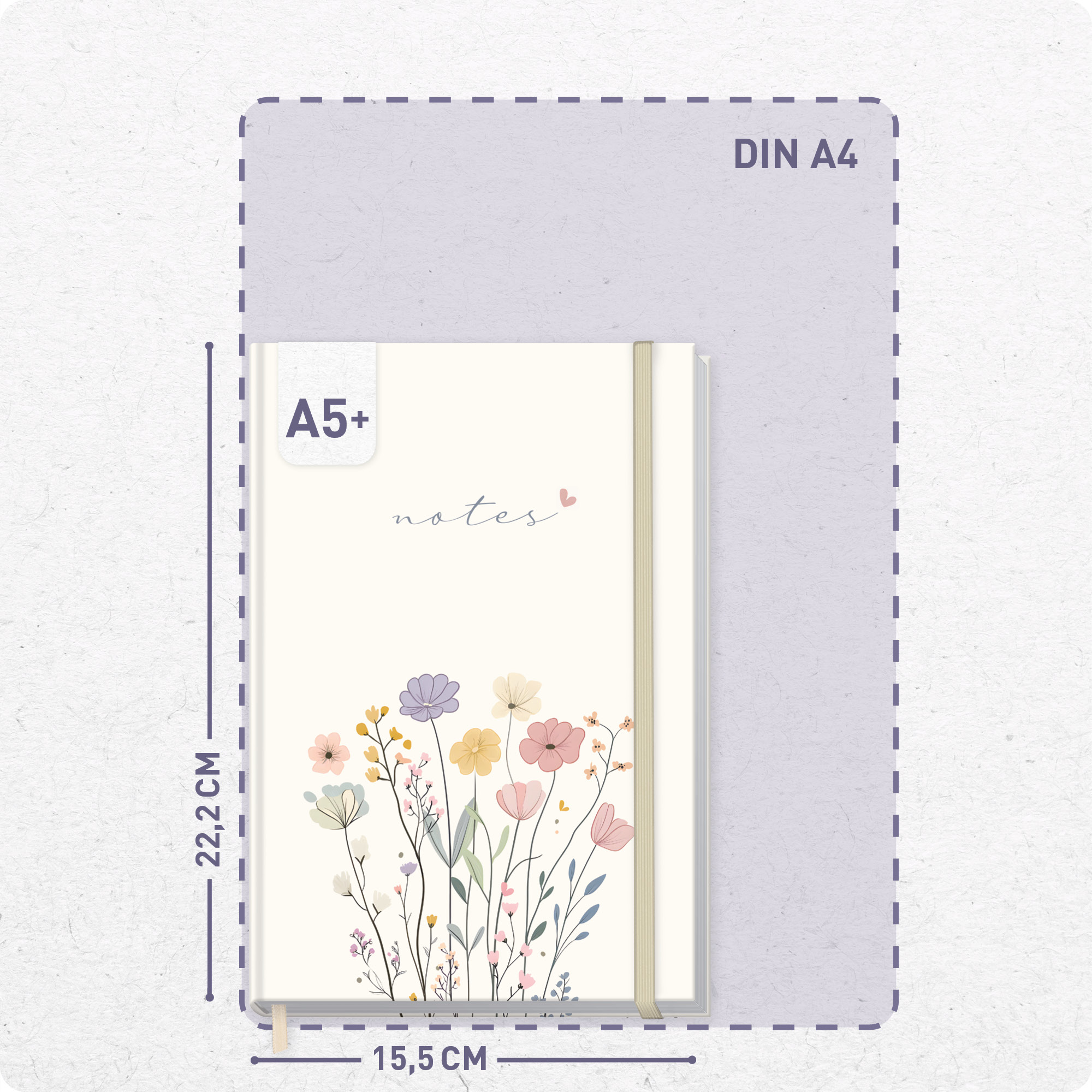 Artikelbild 3 des Artikels “Notizbuch Classic A5+ blanko [Flower Joy] “