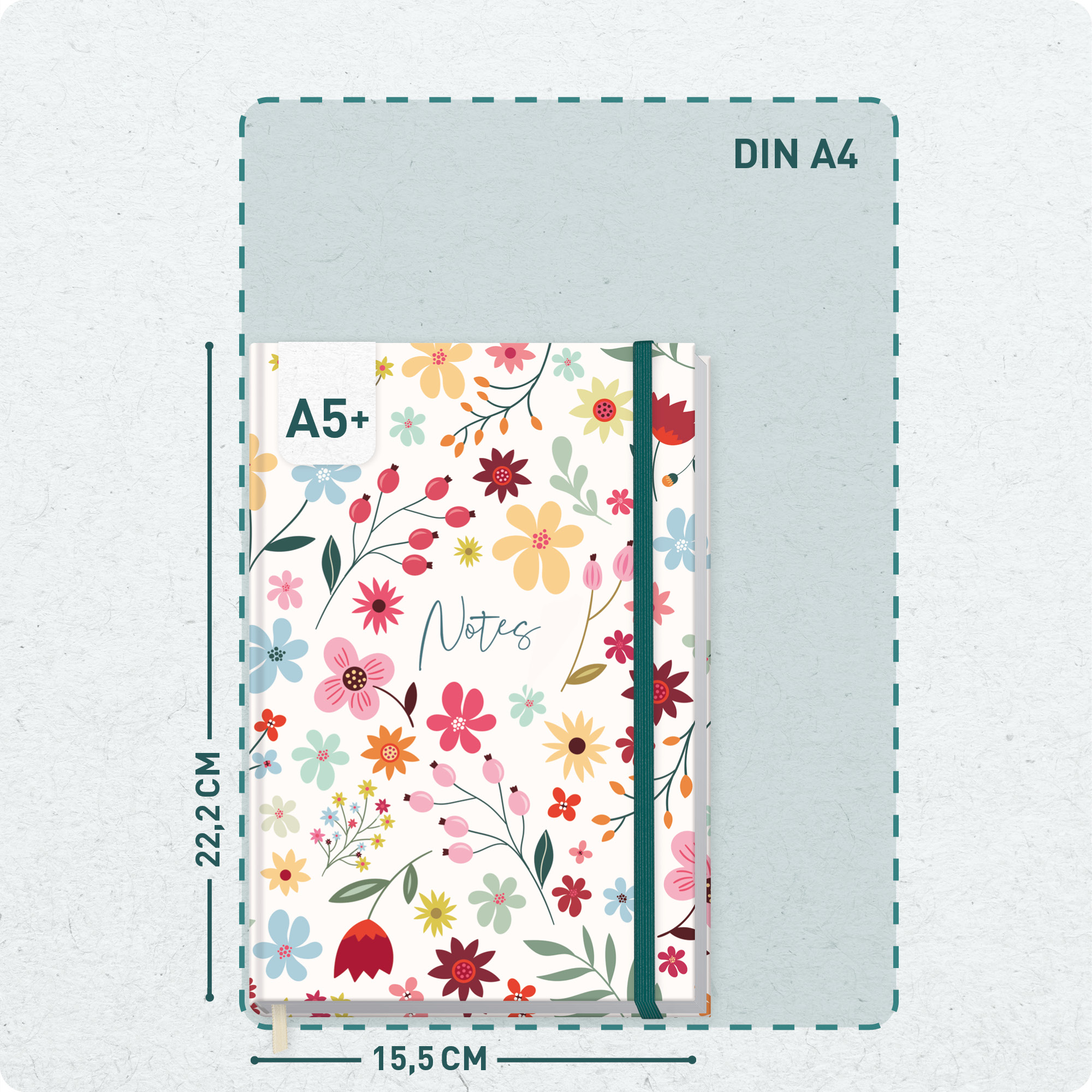 Artikelbild 3 des Artikels “Notizbuch Classic A5+ blanko [Wild Flower] “