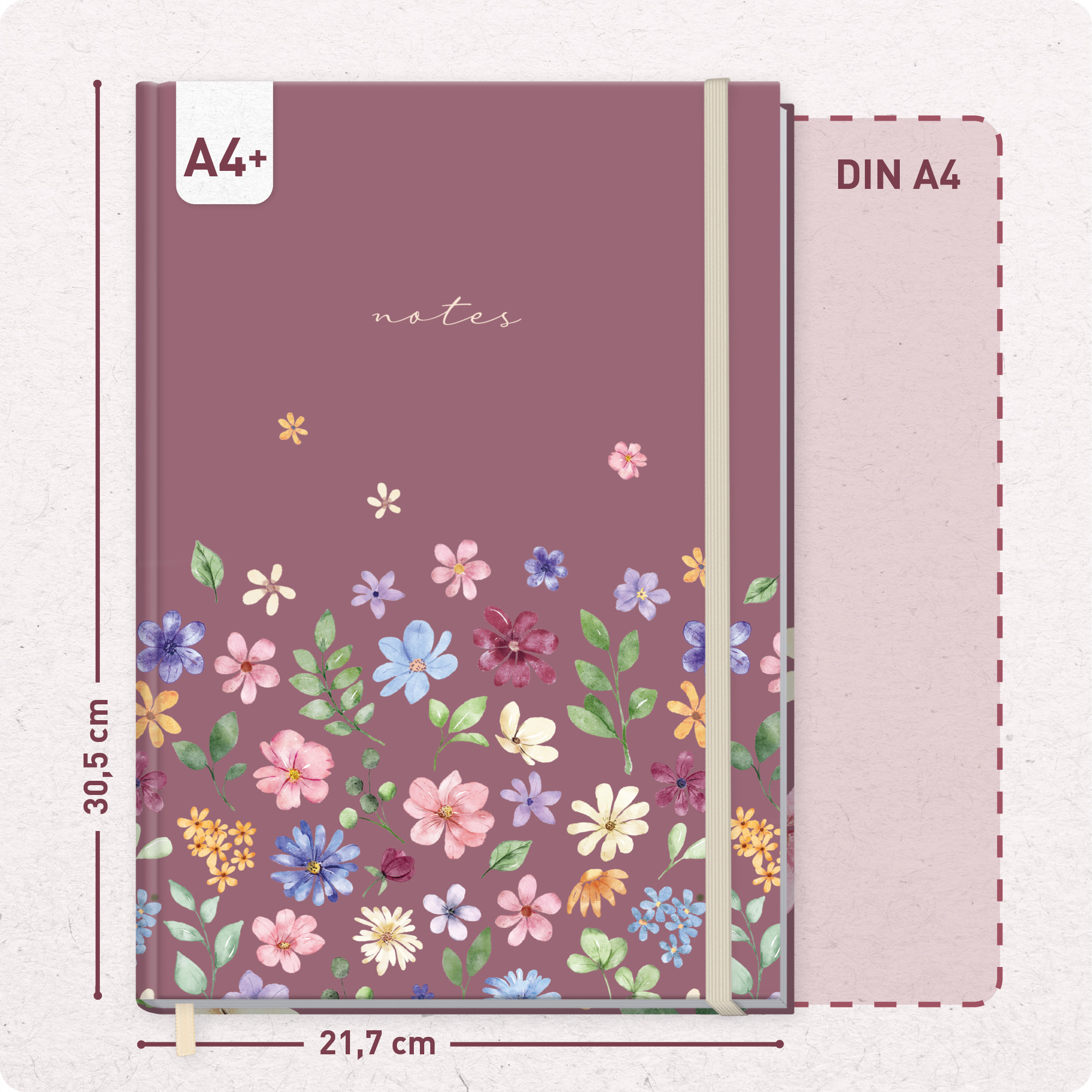 Artikelbild 3 des Artikels “paper&you Notizbuch A4+ liniert [Berry Blossoms] “