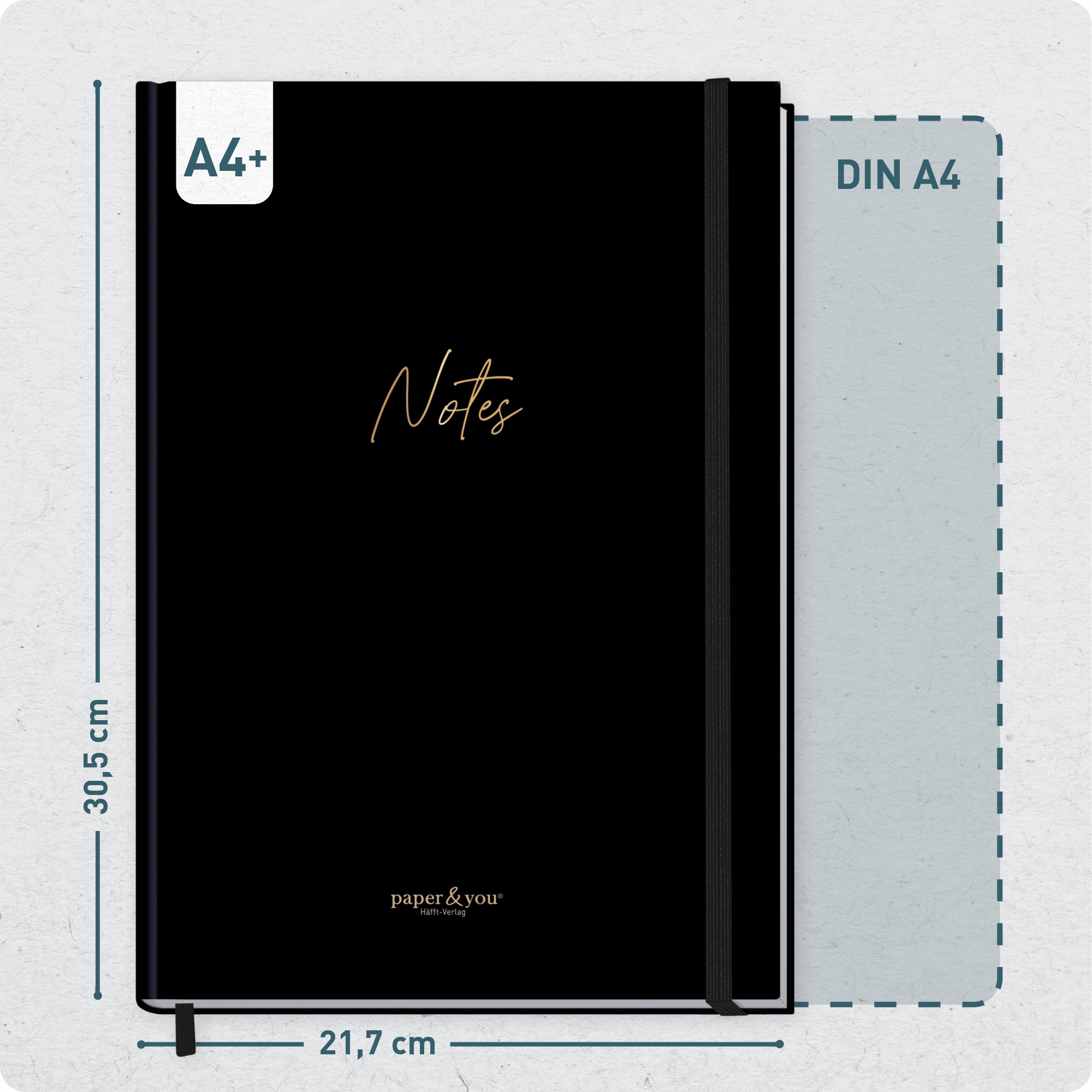 Artikelbild 3 des Artikels “paper&you Notizbuch A4+ liniert [Black Edition] “