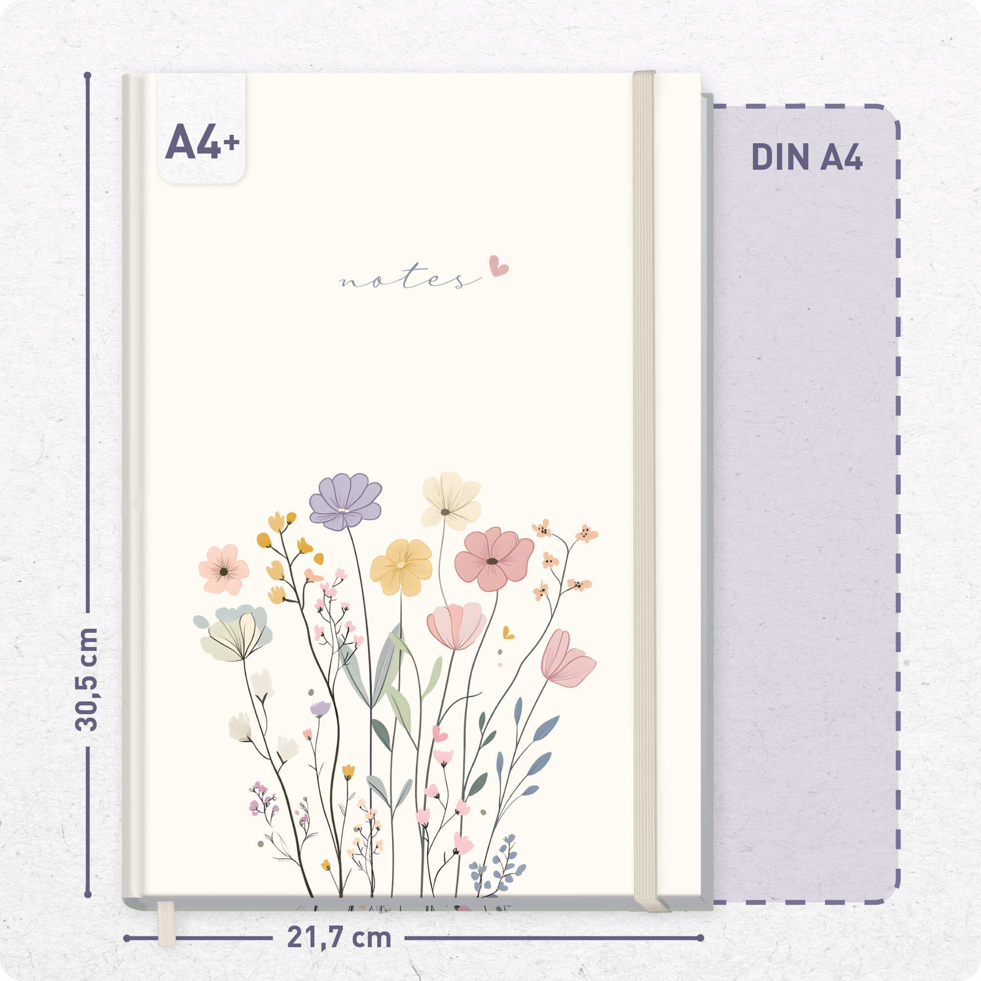 Artikelbild 3 des Artikels “paper&you Notizbuch A4+ liniert [Flower Joy] “
