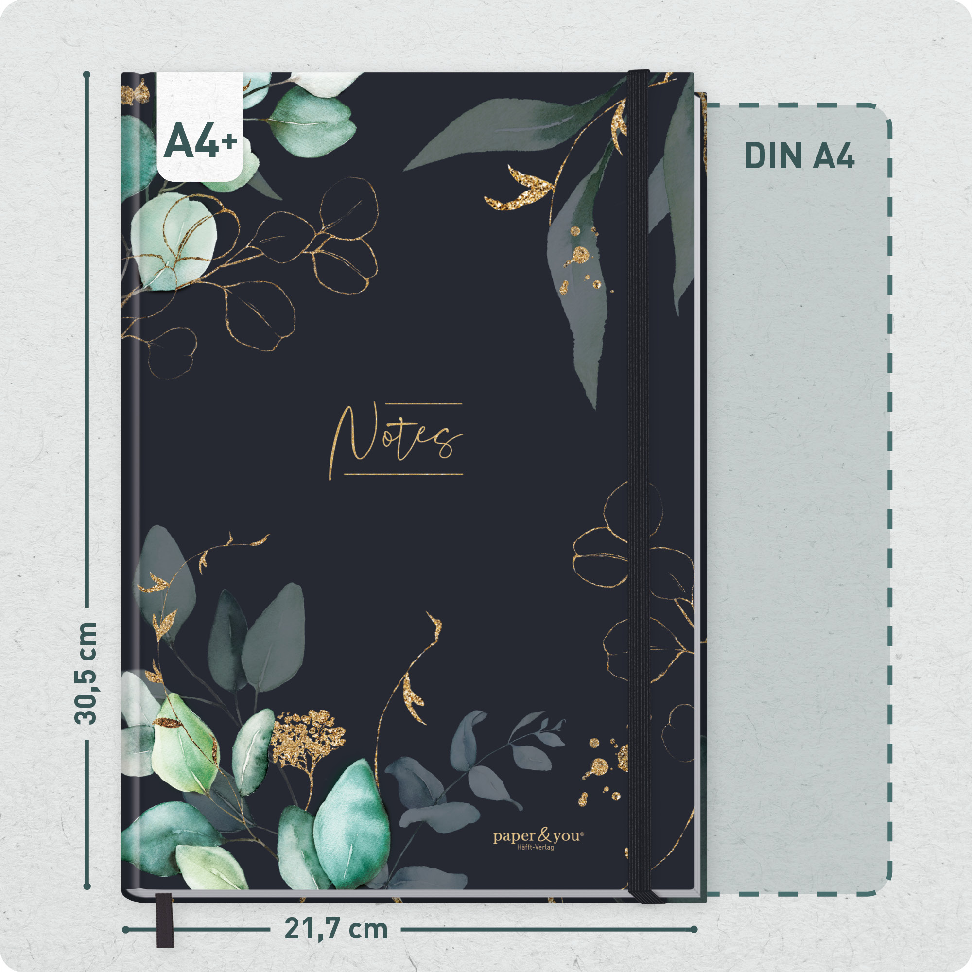 Artikelbild 3 des Artikels “paper&you Notizbuch A4+ liniert [Mondscheinblüten] “