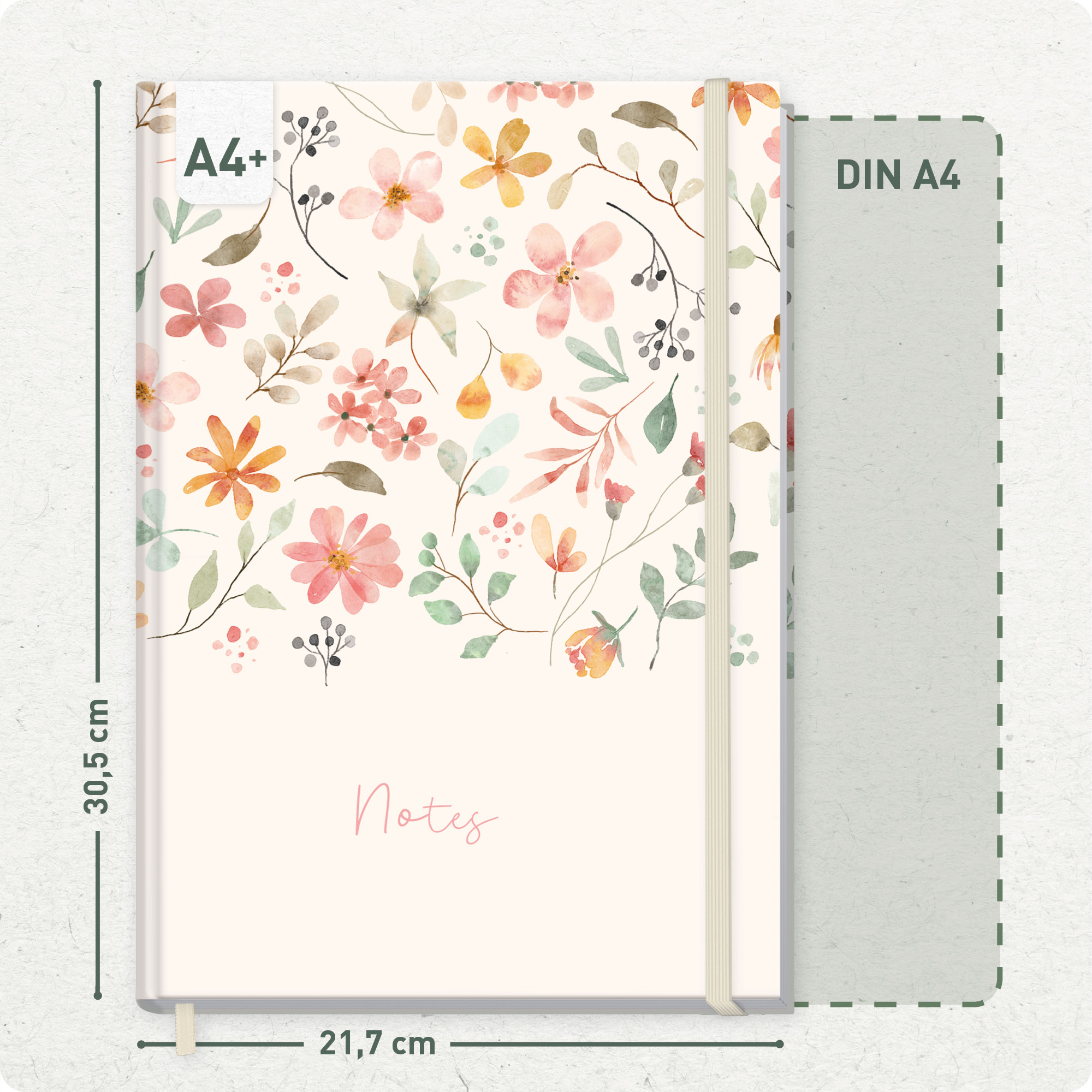 Artikelbild 3 des Artikels “paper&you Notizbuch A4+ liniert [Wild Blossoms] “