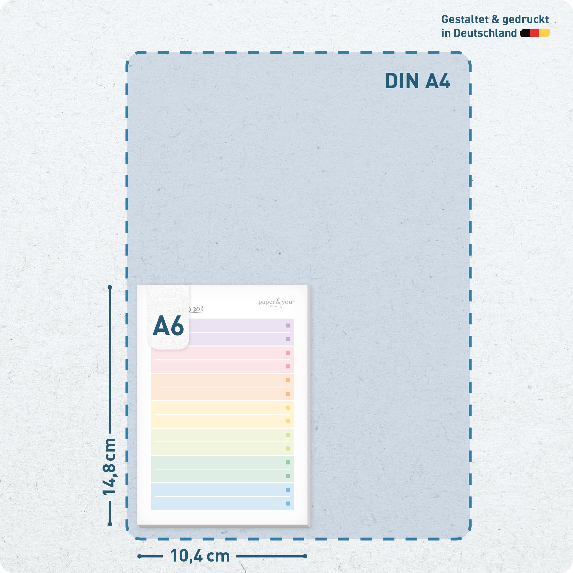Artikelbild 3 des Artikels “paper&you To-do Listen Block A6 [Rainbow] “