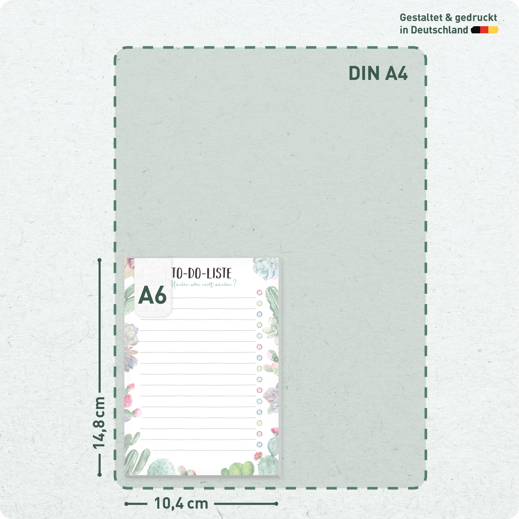 Artikelbild 3 des Artikels “paper&you To-do Listen Block A6 [Kakteen] “