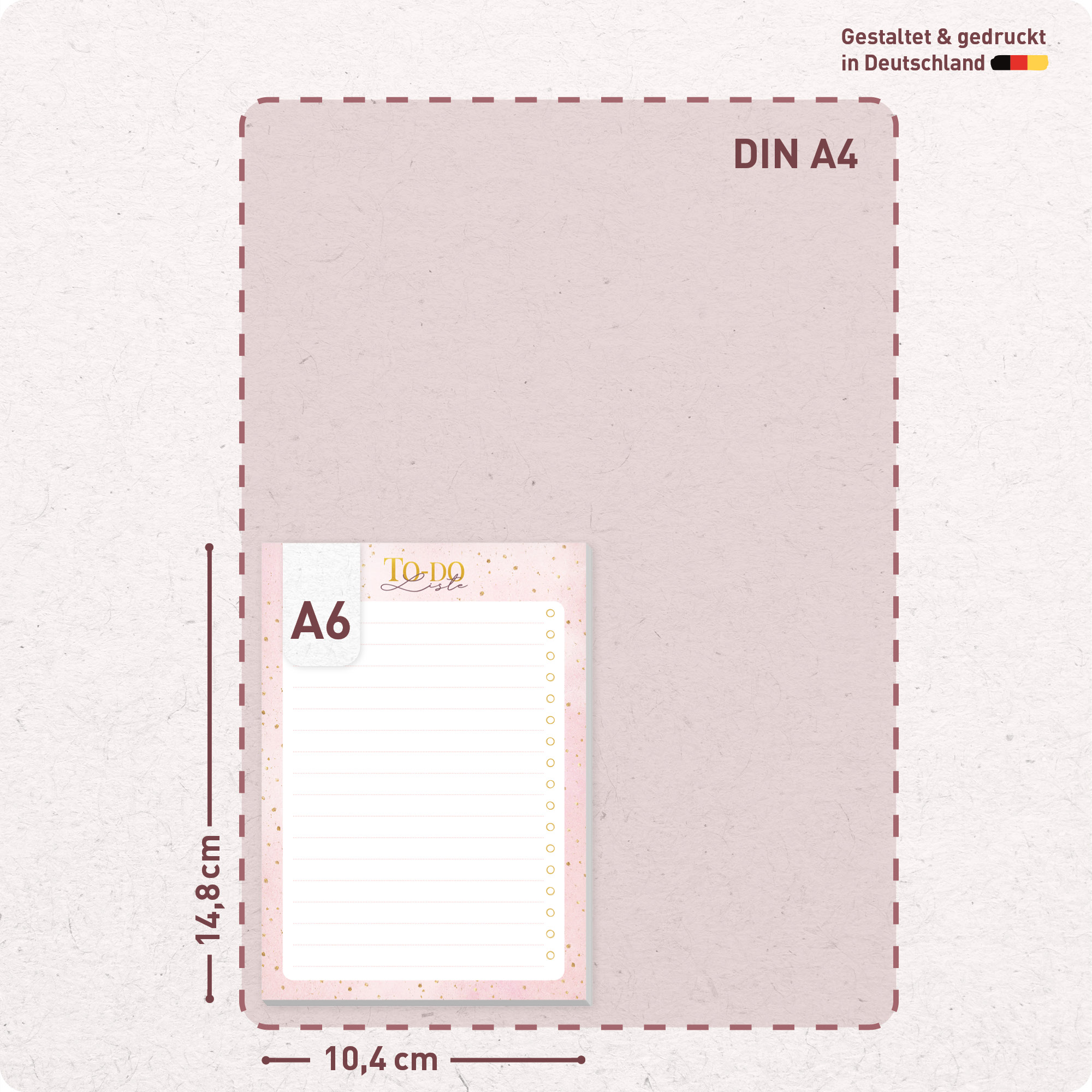 Artikelbild 3 des Artikels “paper&you To-do Listen Block A6 [Golden Dots] “