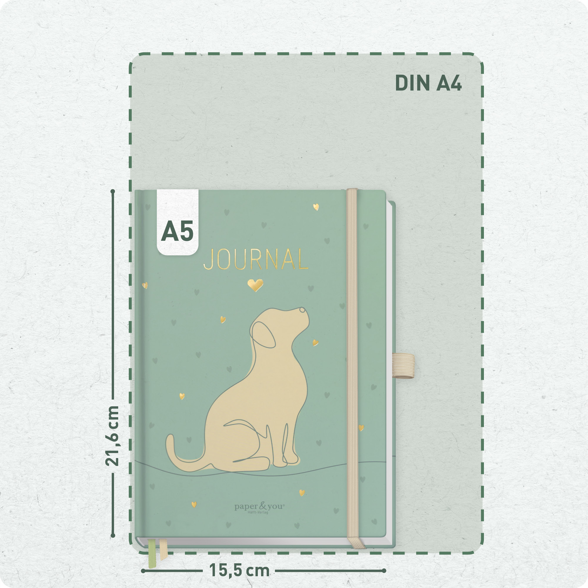 Artikelbild 3 des Artikels “p&y Journal Premium dotted A5 [Dog’s heart] “