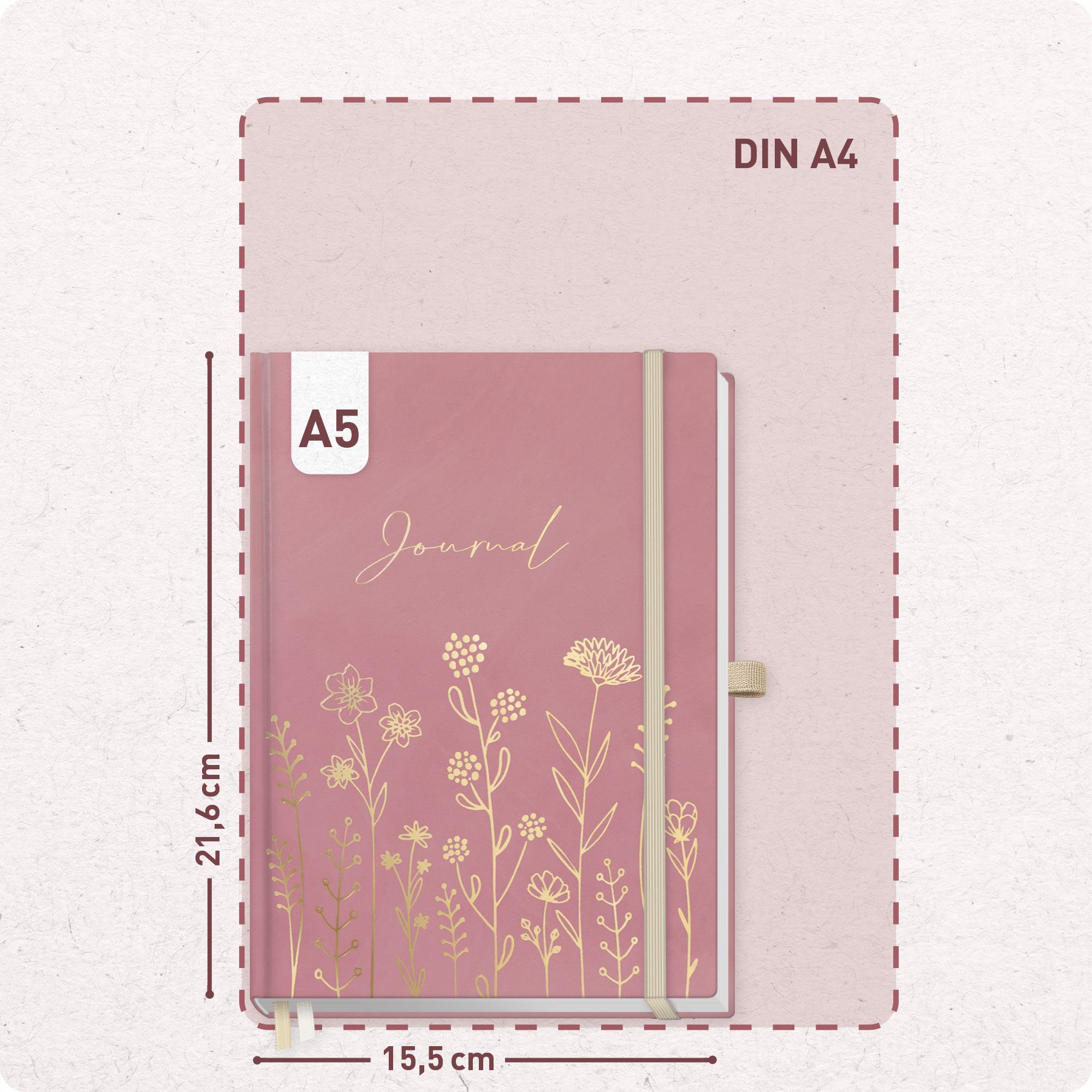 Artikelbild 3 des Artikels “p&y Journal Premium dotted A5 [Fine Flowers rosé] “