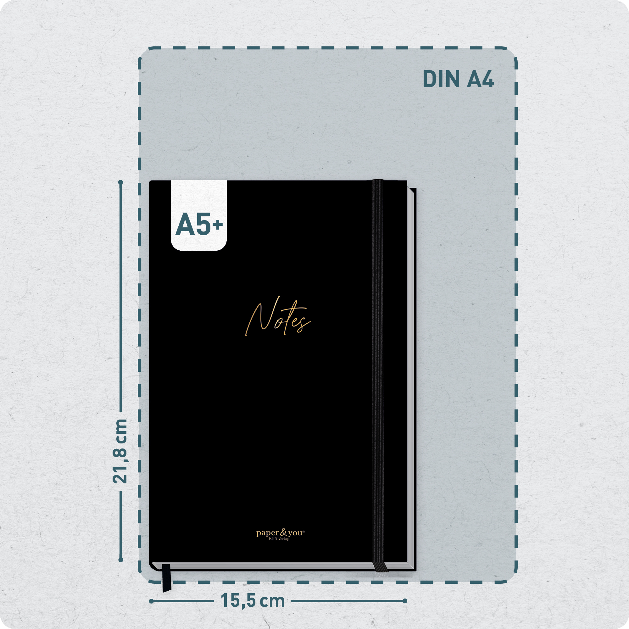 Artikelbild 3 des Artikels “paper&you Notizbuch Classic A5+ liniert [Black Edition] “
