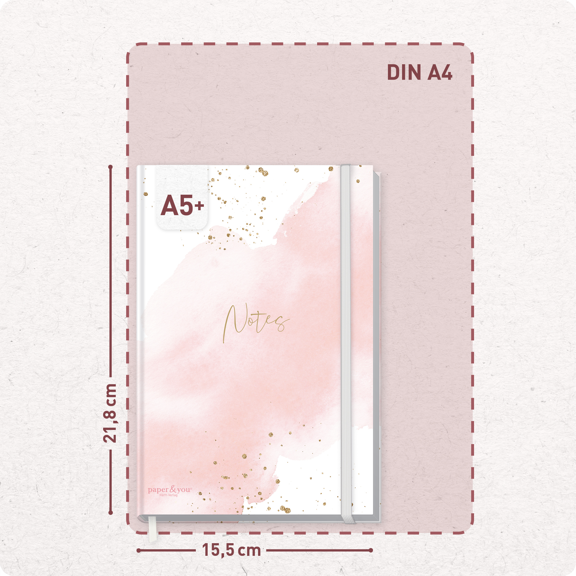 Artikelbild 3 des Artikels “paper&you Notizbuch Classic A5+ liniert [Blush] “