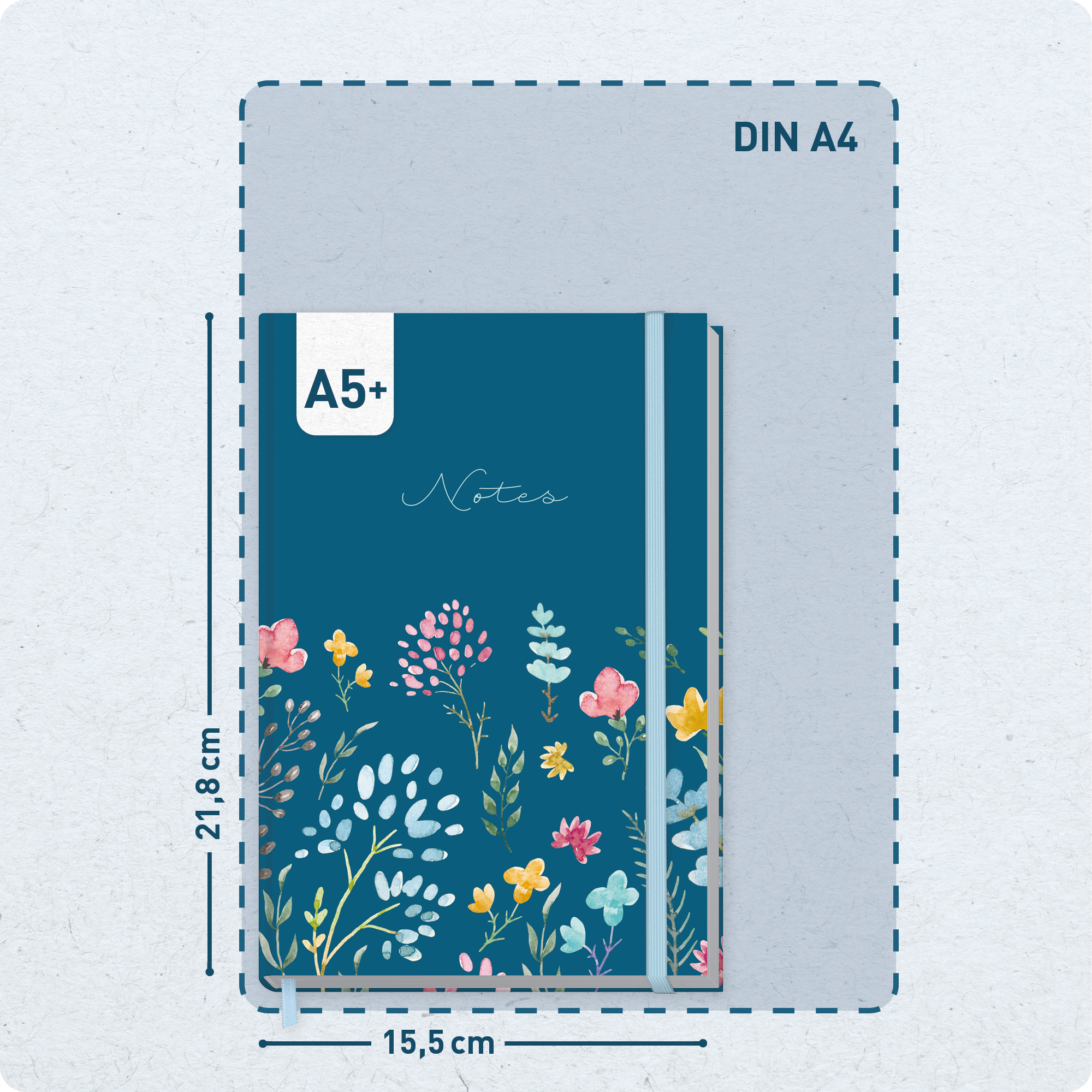Artikelbild 3 des Artikels “paper&you Notizbuch Classic A5+ liniert [Happy Flower] “