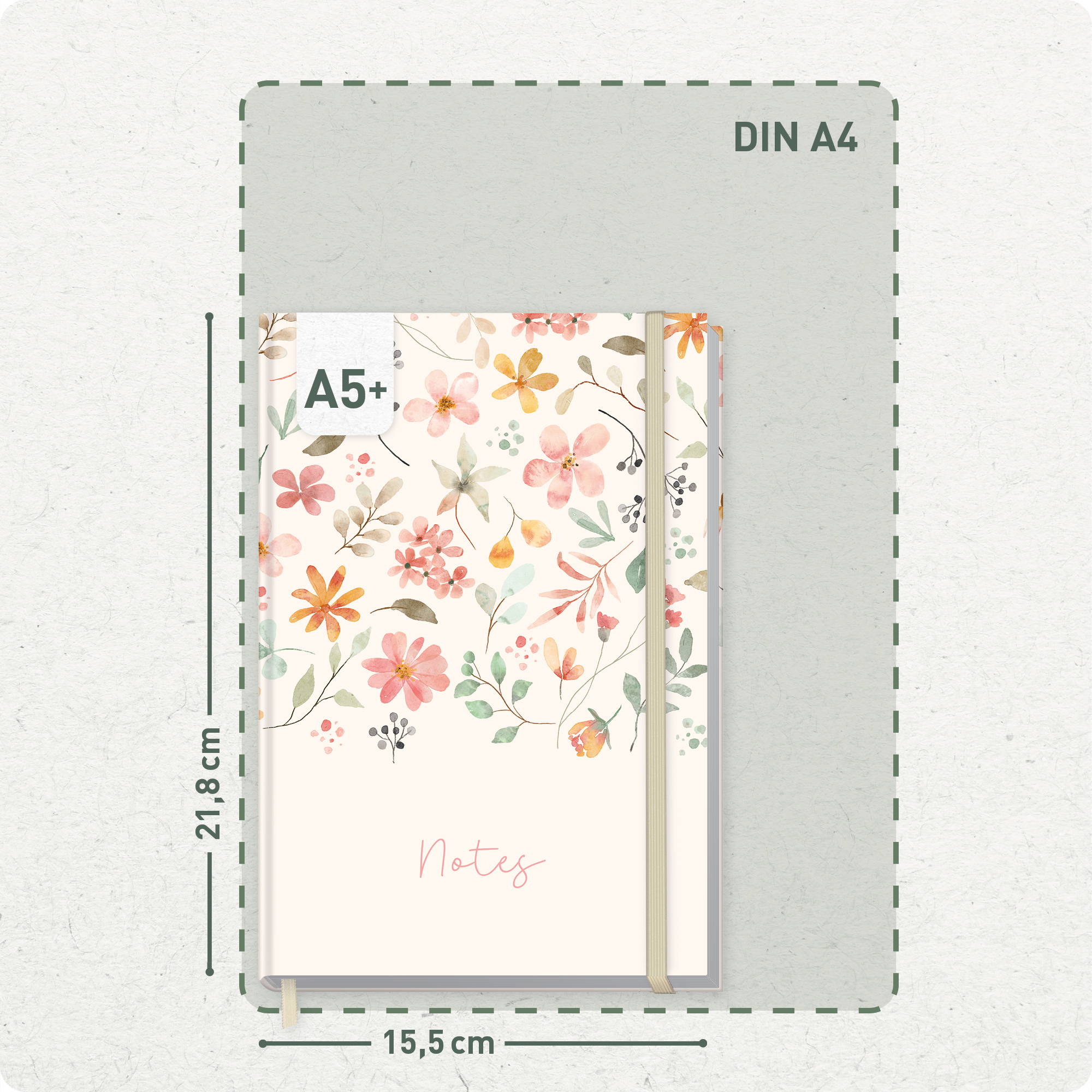 Artikelbild 3 des Artikels “paper&you Notizbuch Classic A5+ liniert [Wild Blossoms] “